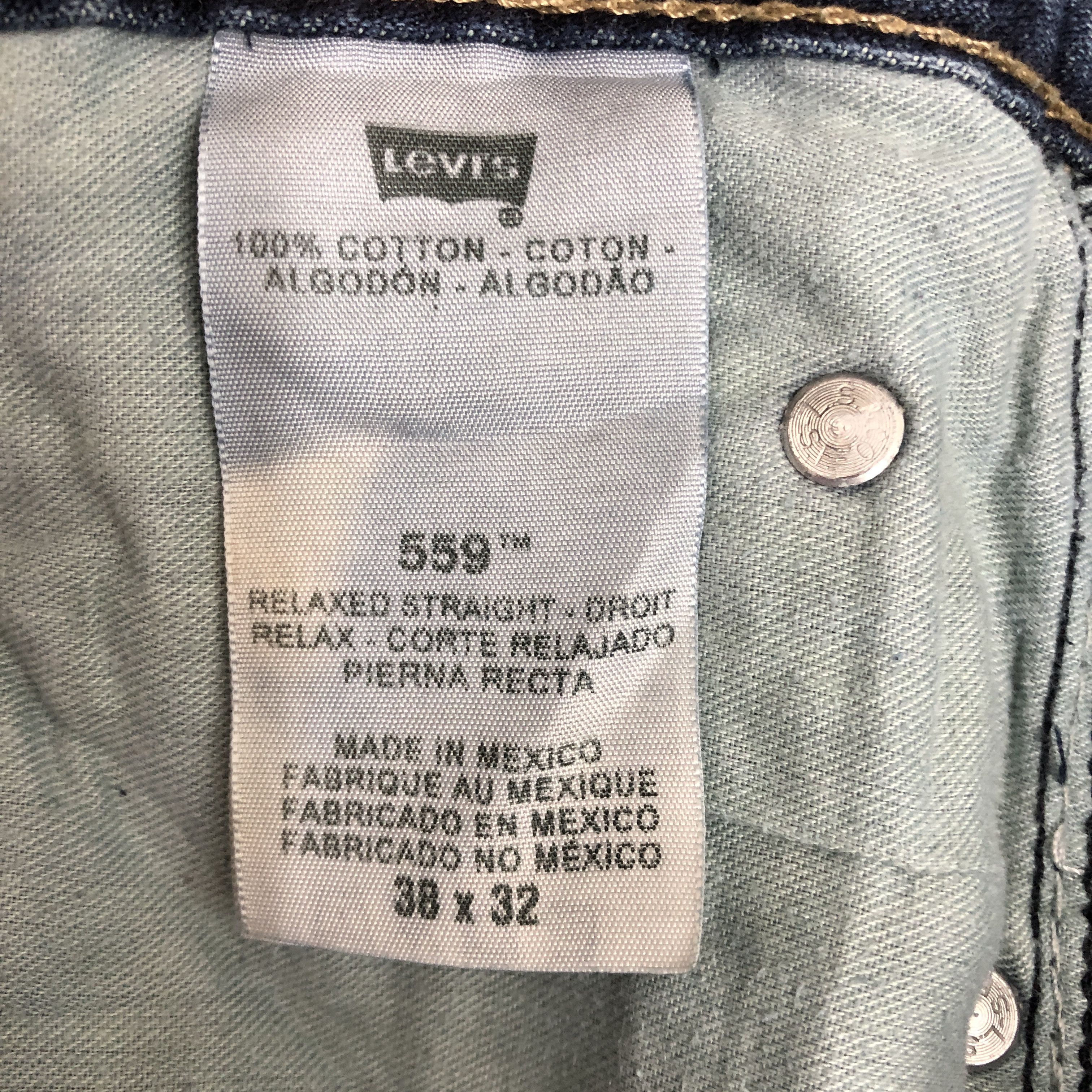 Levi's Vintage Levis 559 Baggy Jeans Levi's Indigo Faded Denim Size US 38 / EU 54 - 6 Thumbnail