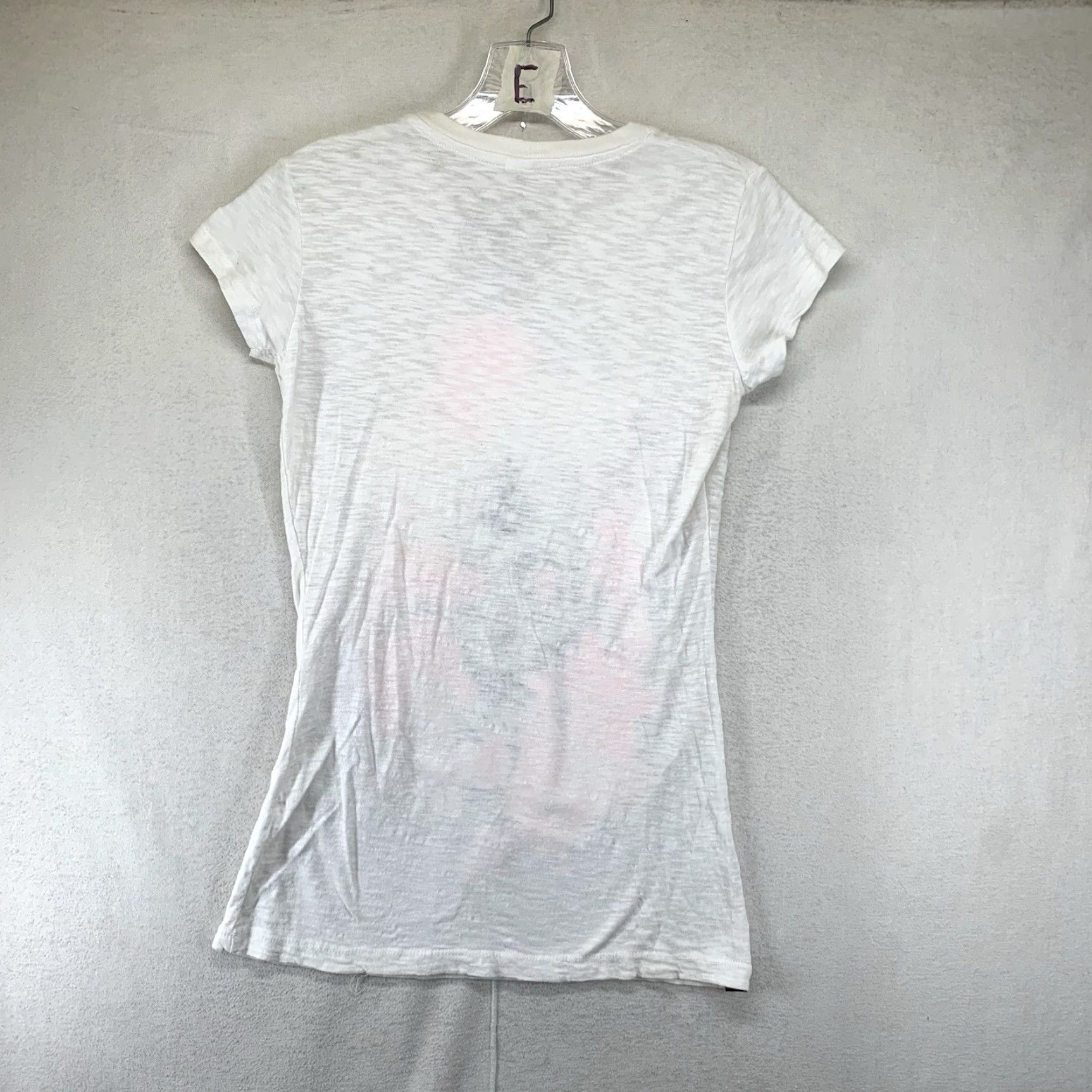 Vintage Women's Y2K Biker Top Medium Cotton Blend Short Sleeve White Bright Flowers Dark Skull Goth Casual Shirt Size M / US 6-8 / IT 42-44 - 3 Thumbnail