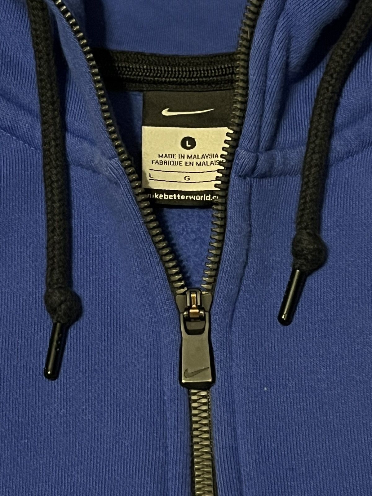 Nike Nike Small Check Full Zip Up Hoodie Blue Large Size US L / EU 52-54 / 3 - 4 Thumbnail