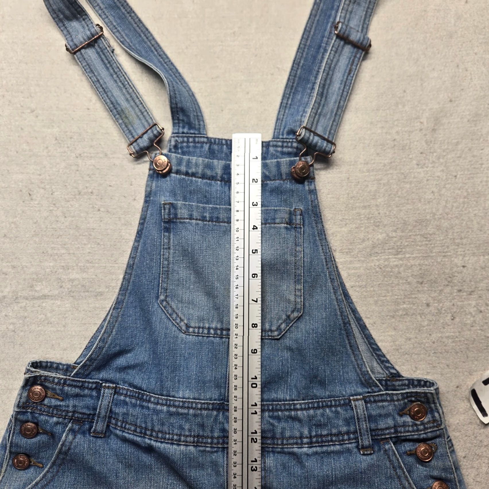 Rainbow VINTAGE CI SONO Rainbow Overalls Shorts Women’s Medium Blue Denim Spandex Casual Summer Fall Size 32" / US 10 / IT 46 - 7 Thumbnail
