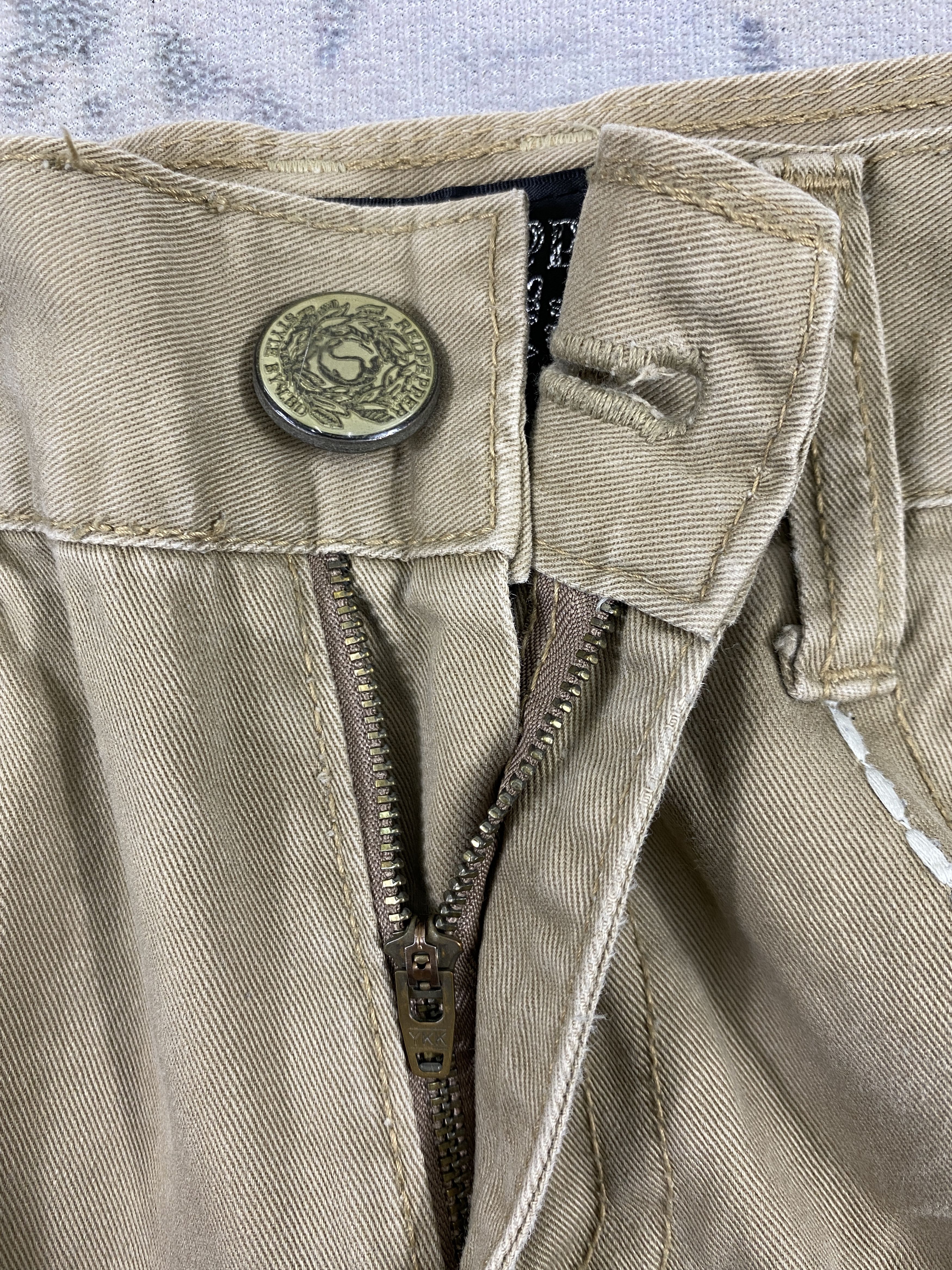Japanese Brand Distressed Khaki Vintage RedPepper Jeans 33x33 Denim- JN3684 Size US 33 - 6 Thumbnail