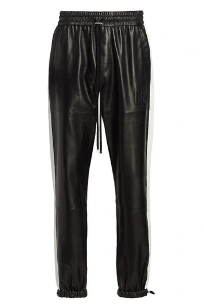 Amiri o1wfsh0625 Soft-Leather Joggers in Black Size US 36 / EU 52 - 1 Thumbnail