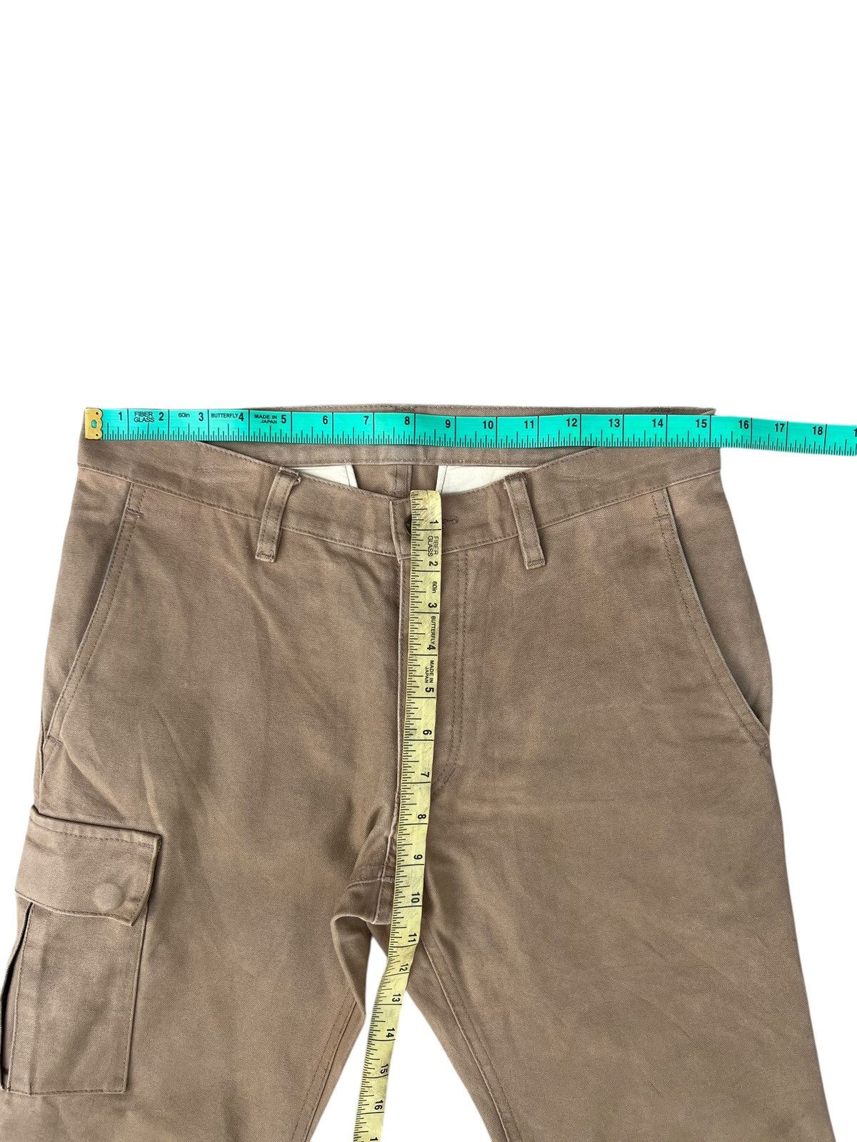 Kazuyuki Kumagai Attachment Attachment Japan Patina Waxed Cotton Duck Flare Cargo Pant Size US 29 - 4 Thumbnail
