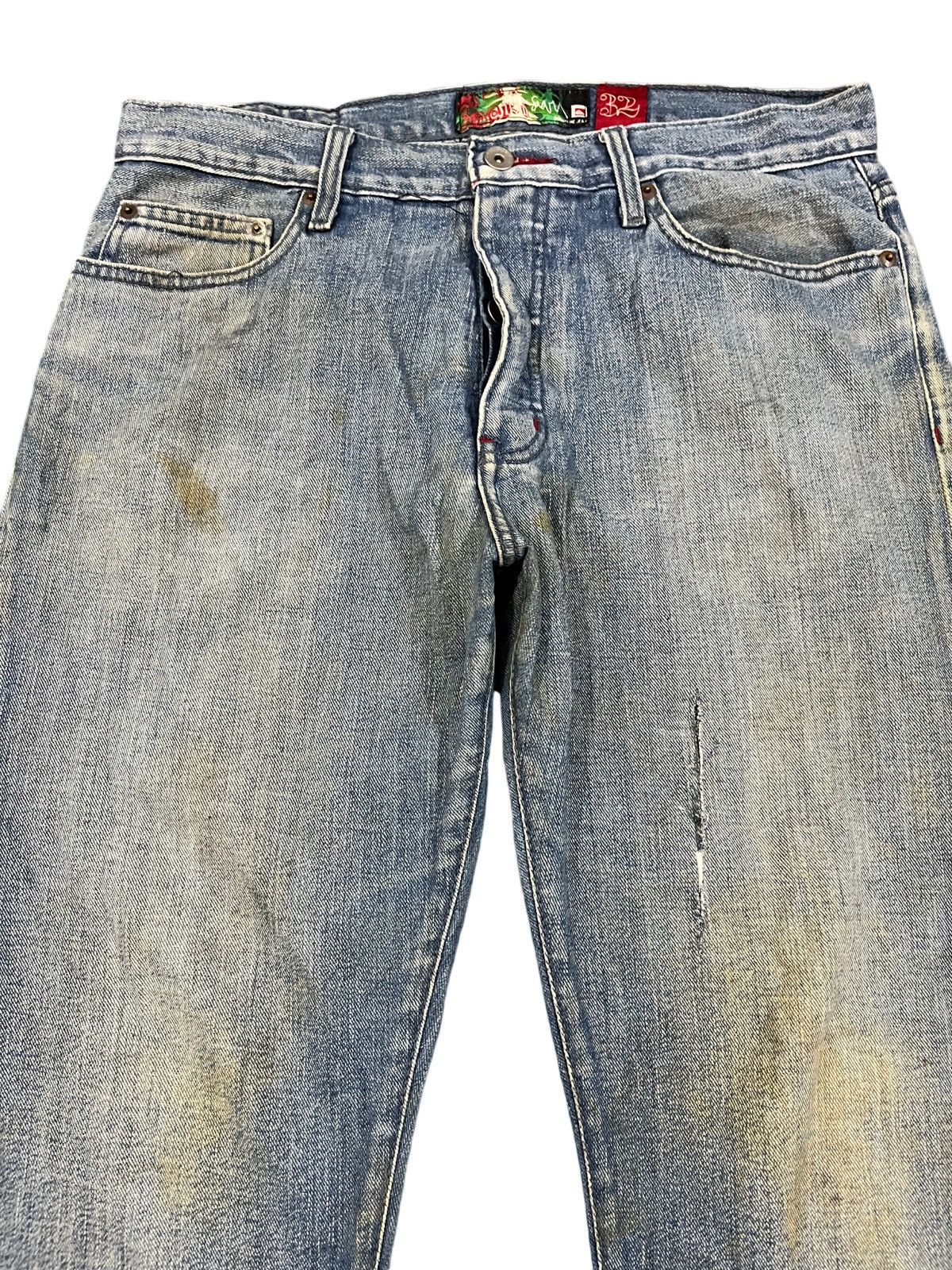 Quiksilver Vintage Quicksilver Signature Flare Tiger Embroidded Denim Size US 32 / EU 48 - 2 Thumbnail