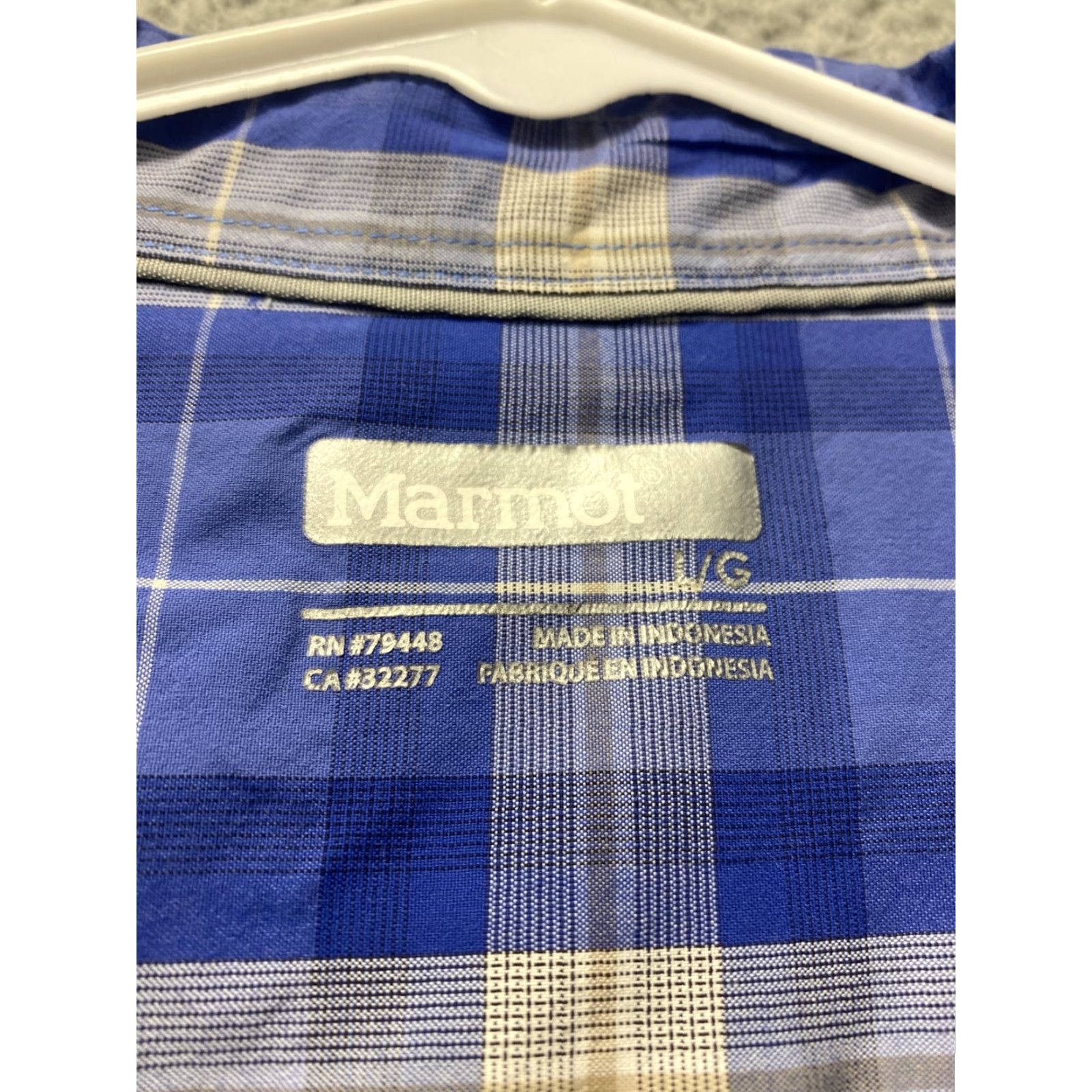 Marmot Marmot Button Shirt Large Short Sleeve Travex Blue Hiking Outdoor 108-10 / Button-Up Short Sleeve Travex Blue Marmot Outdoor Shirt 108-10 Size US L / EU 52-54 / 3 - 4 Thumbnail
