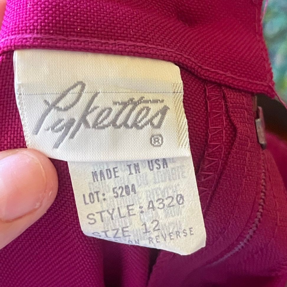 Vintage Vintage 70’s Pykettes Magenta Pink Skirt Medium Secretary Size 32" / US 10 / IT 46 - 5 Thumbnail