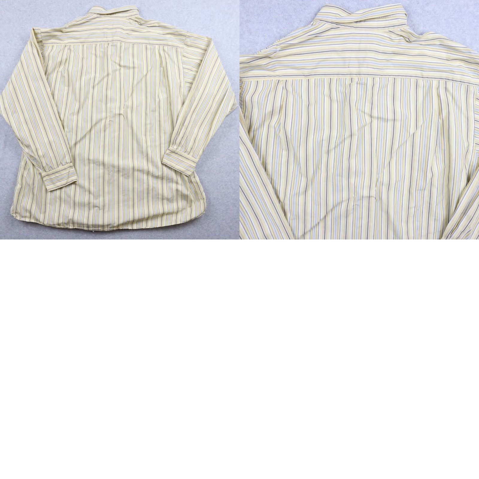 Vintage Kenneth Gordon Sport Shirt Mens XL Pocket Button Up Yellow Striped Long Sleeve Size US XL / EU 56 / 4 - 8 Thumbnail