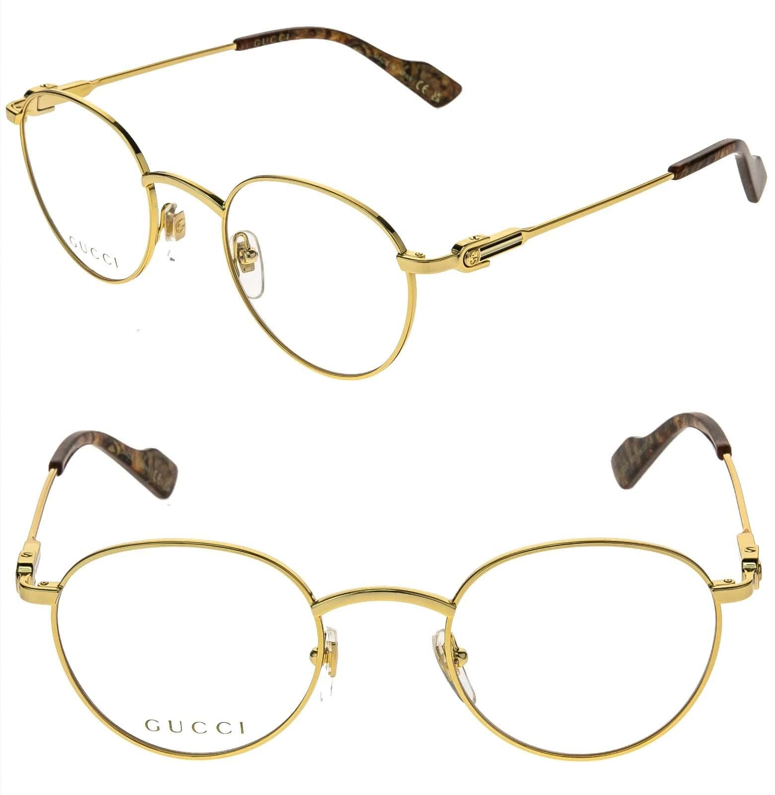 Gucci GUCCI GG1222O 1222 Gold Brown Web Eyeglass Optical Frame 003 Size ONE SIZE - 1 Thumbnail