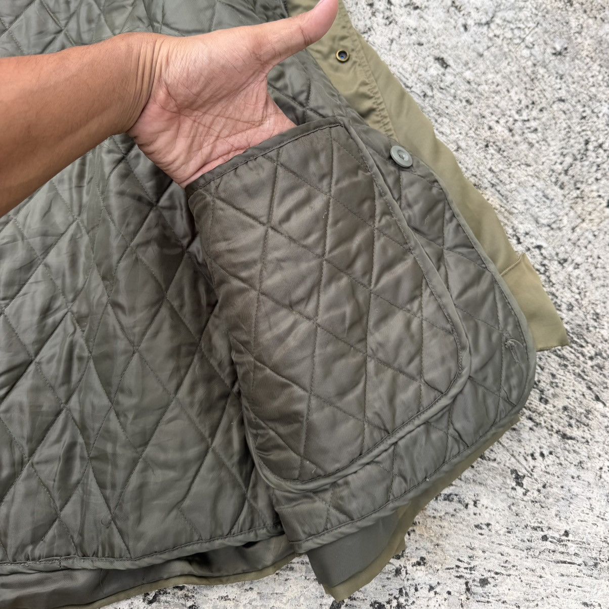 Vintage Army Project VTG Military Jacket Olive Green Quilted Lining Size US M / EU 48-50 / 2 - 13 Thumbnail