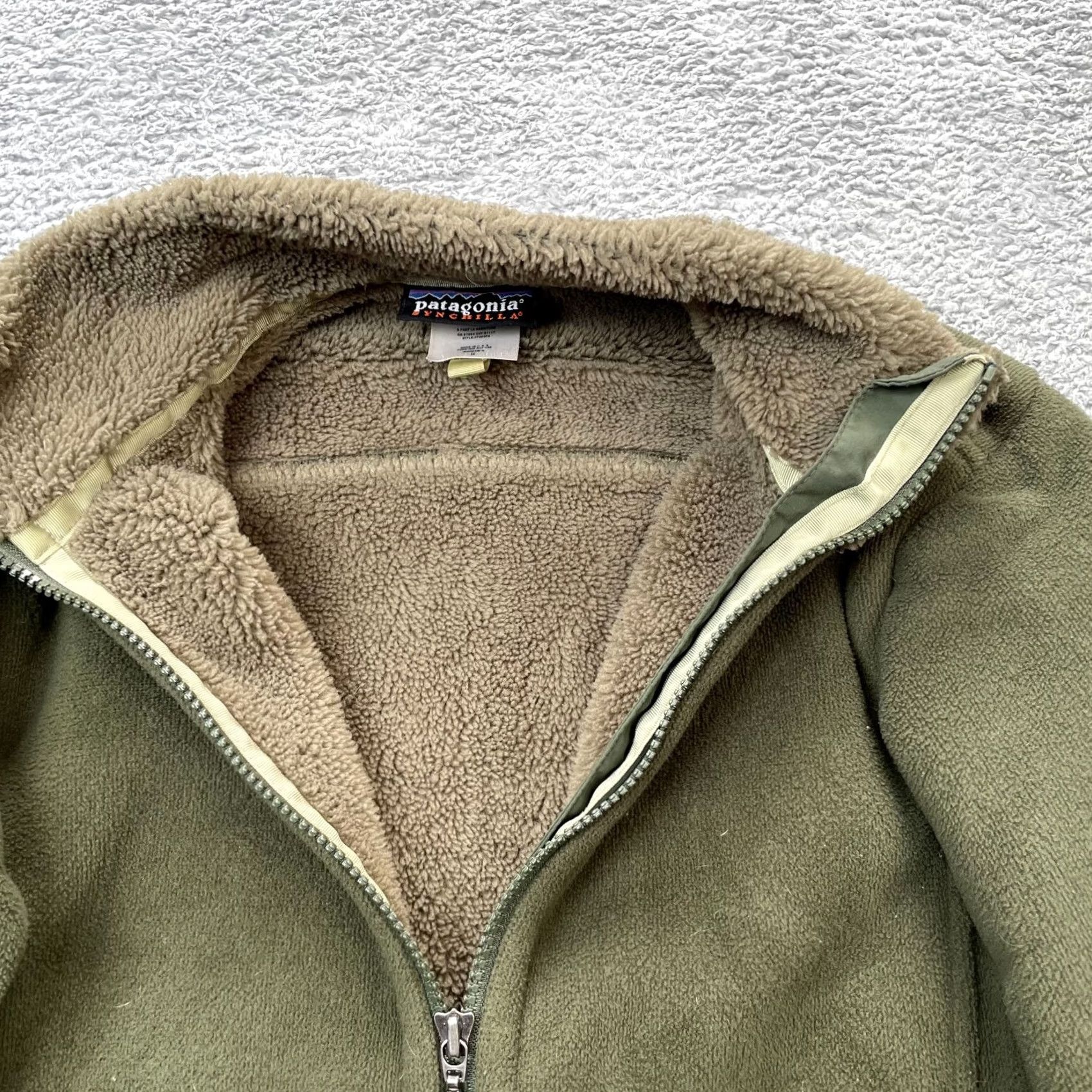 Patagonia VINTAGE Patagonia Jacket Womens Small Green Synchilla Sherpa Fleece Coat Mock Jacket Zip Full Zip Pockets 90s USA Outdoor Casual Travel Size S / US 4 / IT 40 - 6 Thumbnail
