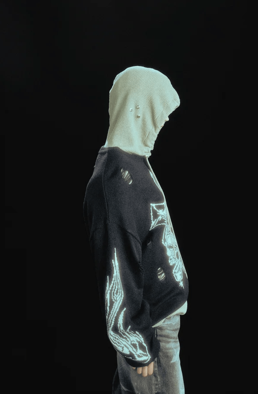 Thug Club Thug Club Skull Knit Sweater Size US S / EU 44-46 / 1 - 4 Thumbnail