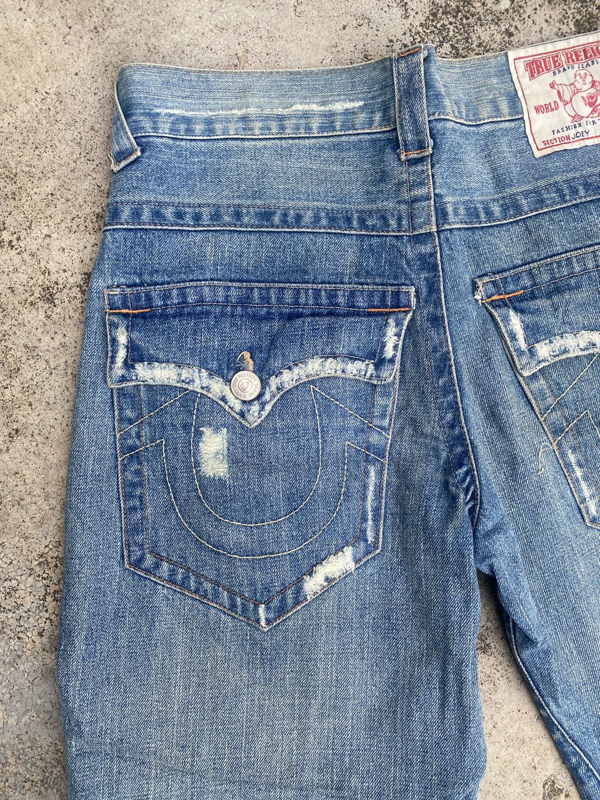 If Six Was Nine × True Religion Flare Jeans True Religion Distressed Bootcut Size US 31 - 20 Thumbnail