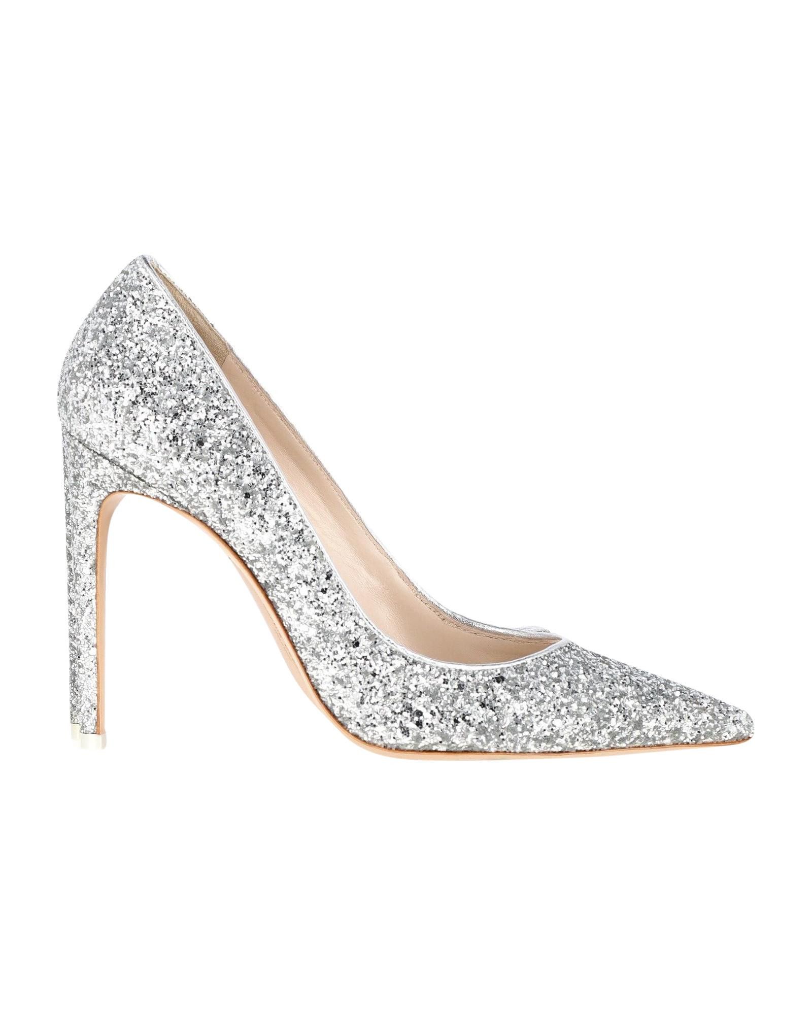 image of Sophia Webster Silver Glittered Leather Rio Pumps Shoes, Women's (Size 11)