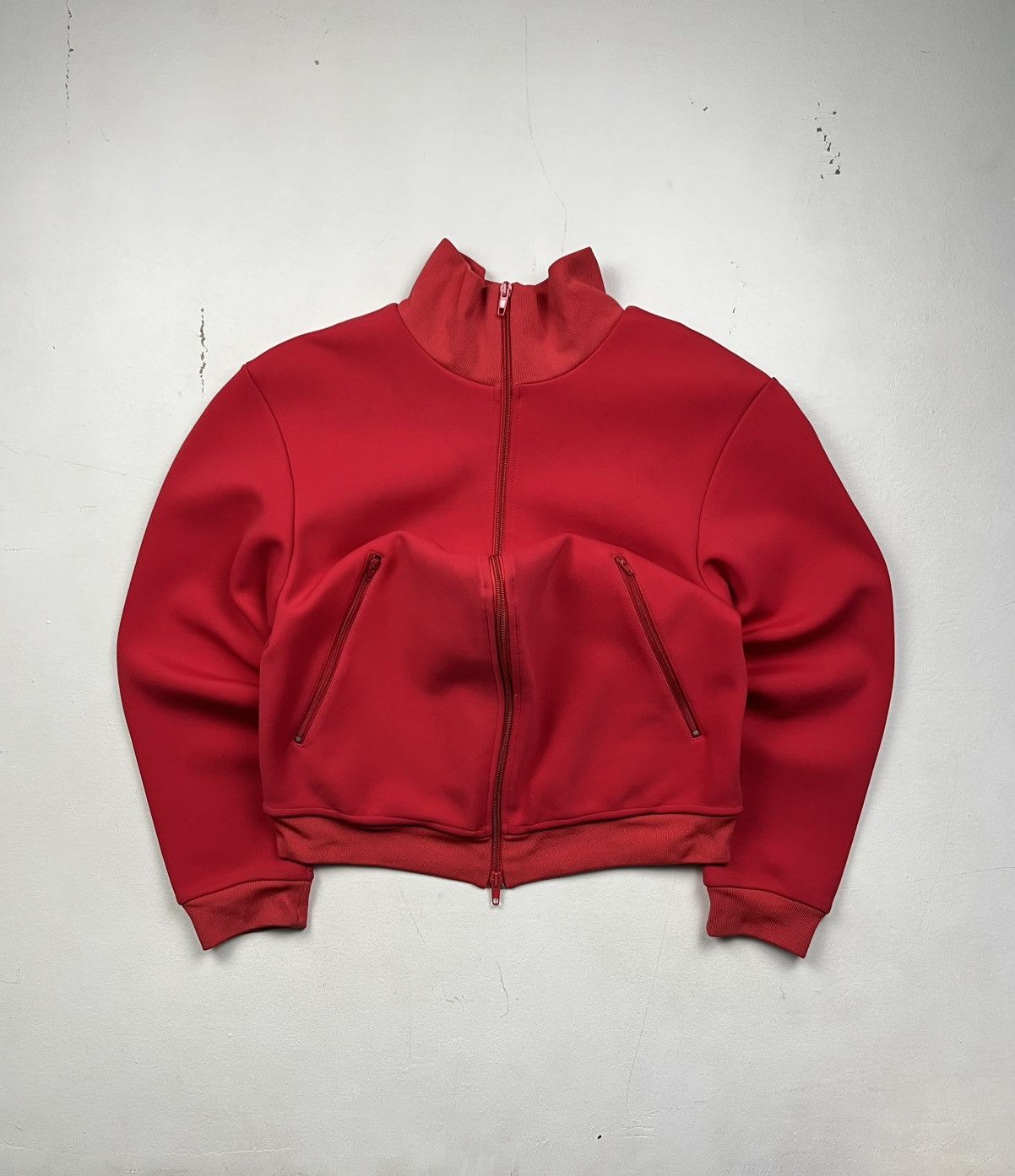 Balenciaga Balenciaga FW16 Asymmetric Red Zip Jacket – Runway Piece Size S / US 4 / IT 40 - 3 Thumbnail