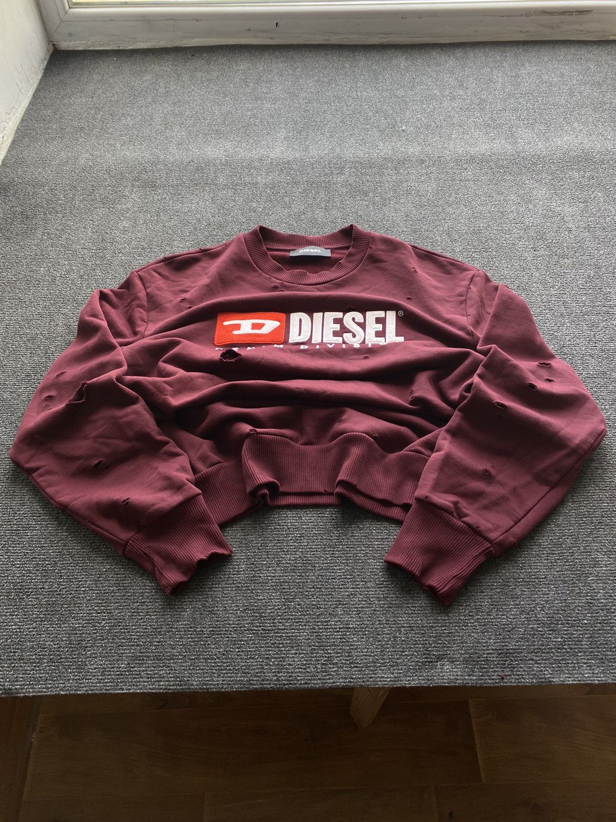 Diesel 🔥Diesel distressed mens sweatshirt punk opium Size US S / EU 44-46 / 1 - 1 Thumbnail