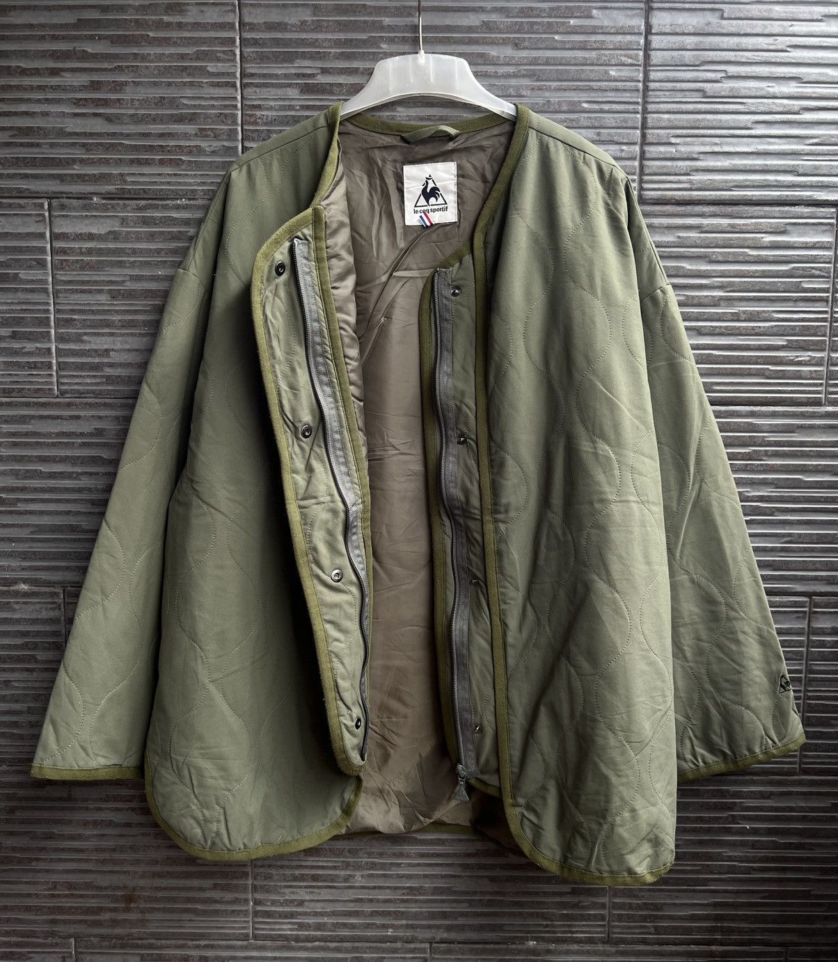 Descente × Le Coq Sportif × Vintage Rare Vintage Le Coq Sportif x Descente Quilted Liner Jacket Size US L / EU 52-54 / 3 - 3 Thumbnail