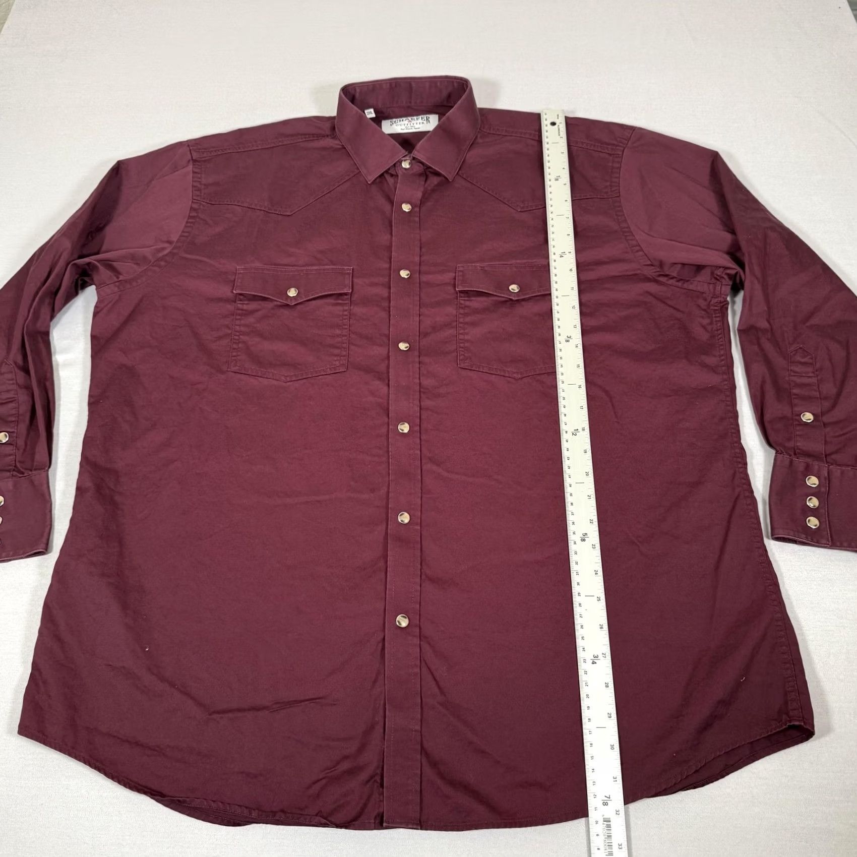 Vintage Schaefer Outfitter Shirt Men 2XL Red Western Pearl Snap Cotton Cowboy Work Ranch Shirt Size US XXL / EU 58 / 5 - 5 Thumbnail