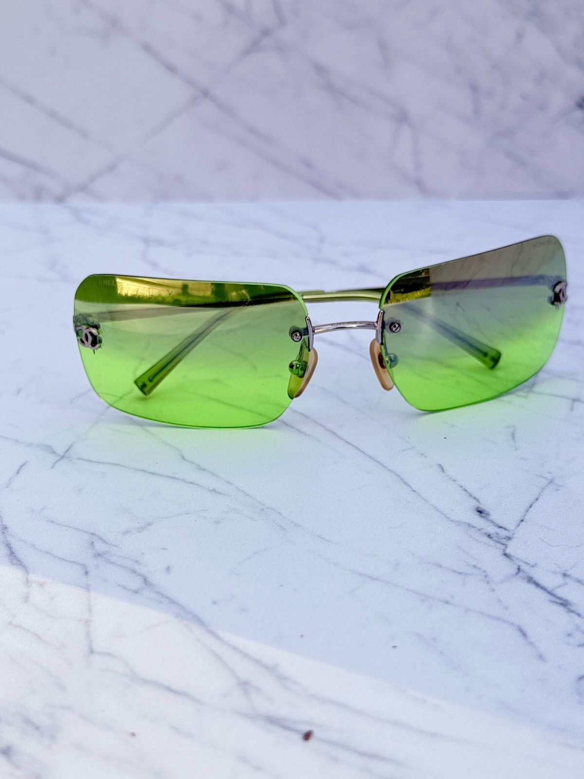 Chanel Chanel vintage sunglasses 4017 Green rare lens Size ONE SIZE - 13 Thumbnail