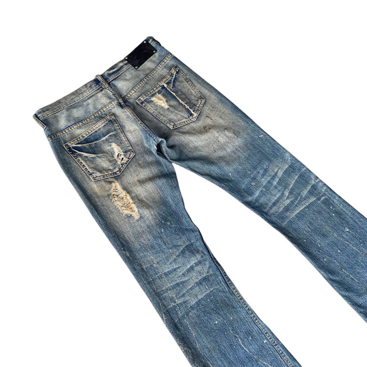 Japanese Brand FLARE Midas Japan "Gimmick" Distressed Grunge Cyber Punk Size US 29 - 11 Thumbnail