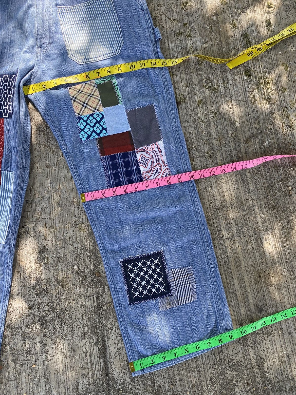 Japanese Brand Vintage Patchwork Oshkosh Carpenter Reworked Pants Size US 33 - 18 Thumbnail