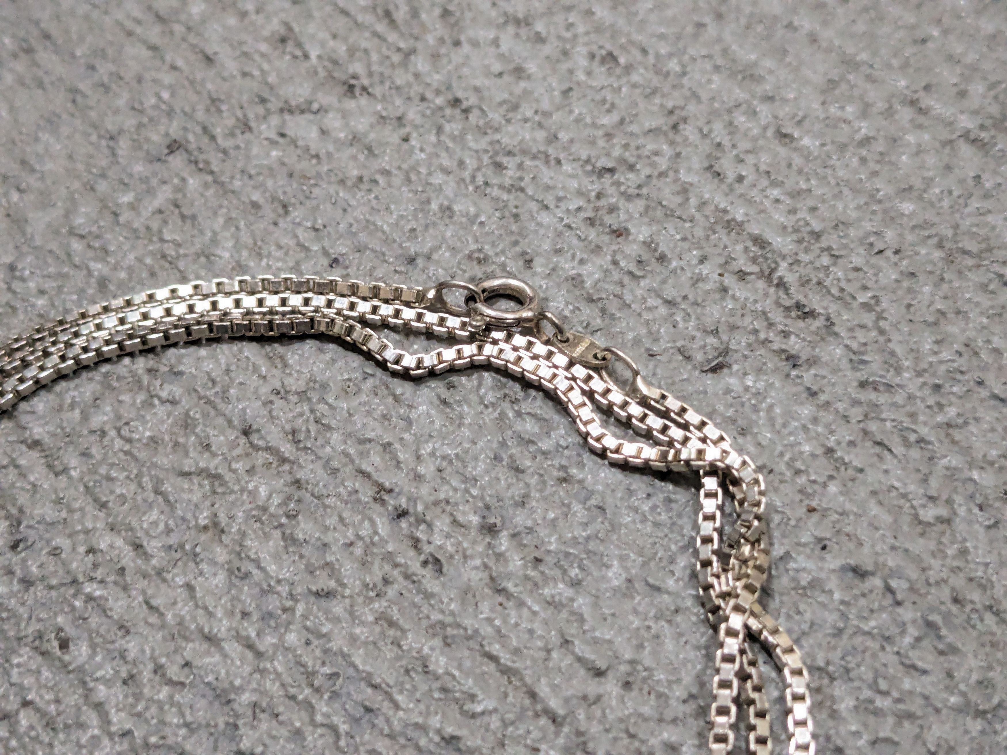 Jewelry Sterling Silver Box Link Necklace Chain 30" Modern Size ONE SIZE - 4 Thumbnail
