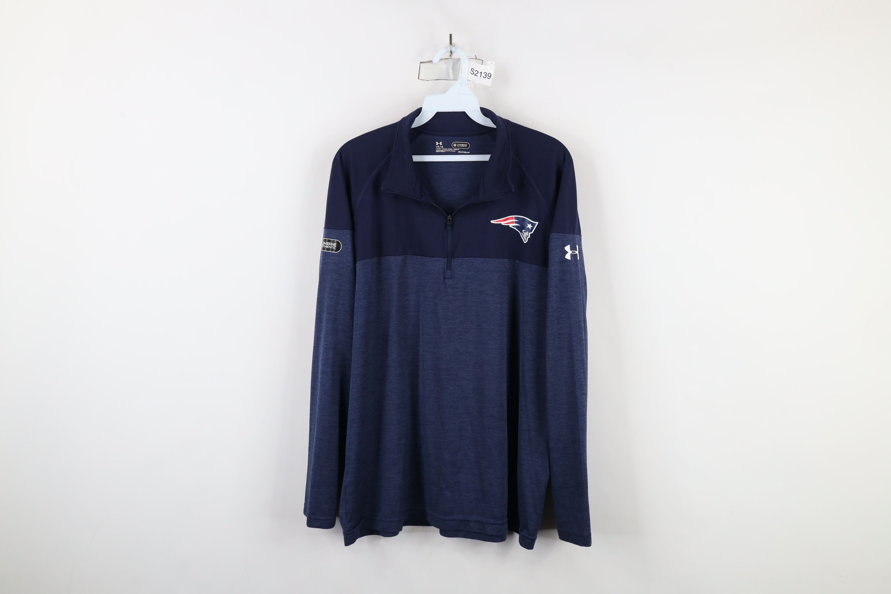 Under Armour × Vintage Under Armour Combine Patriots Football Half Zip Top Shirt Size US L / EU 52-54 / 3 - 1 Thumbnail