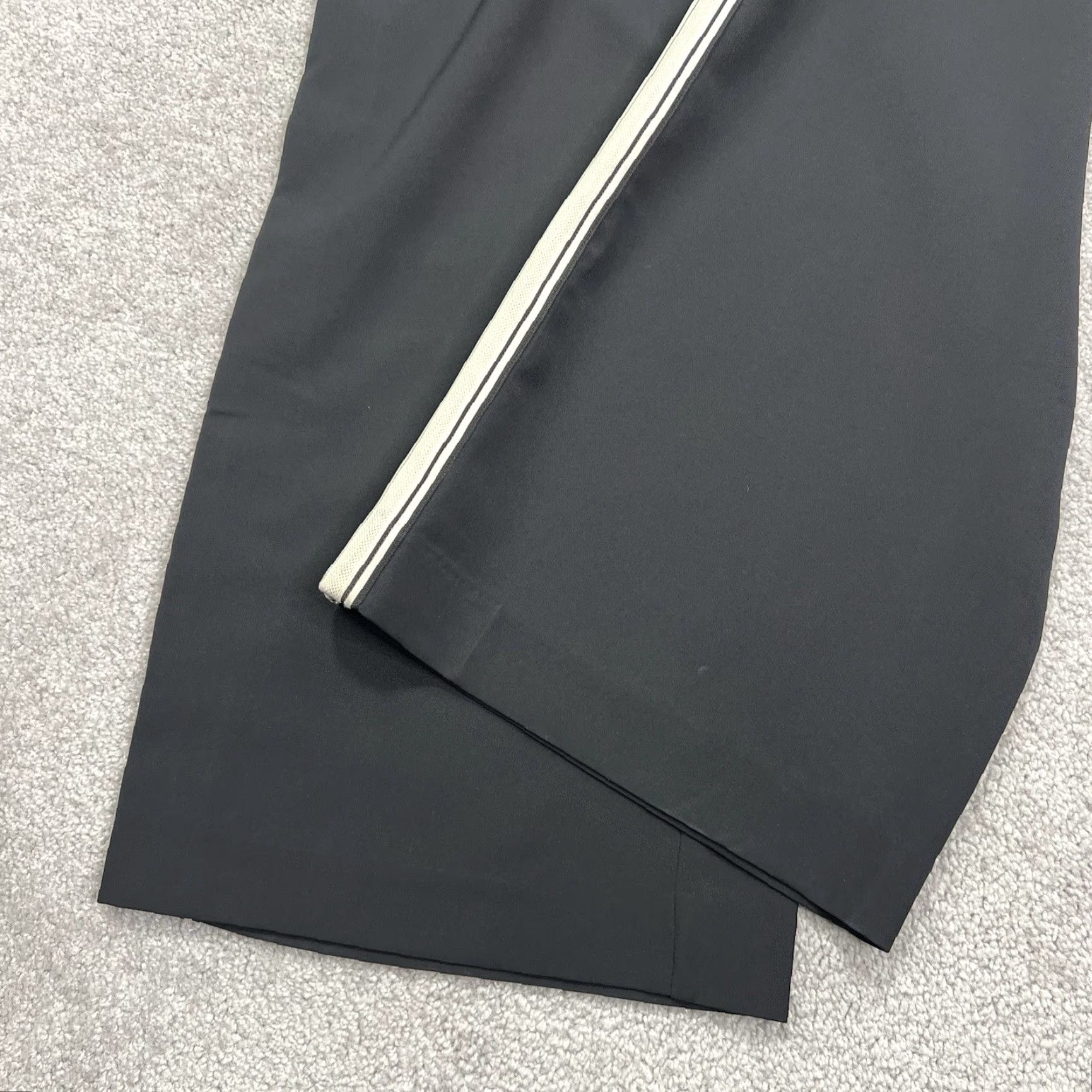 Vintage Bishop + Young Black White Stripe Pull On Wide Leg Tuxedo Trouser Pant Large Careerwear Office Pants Size 36" / US 14 / IT 50 - 5 Thumbnail