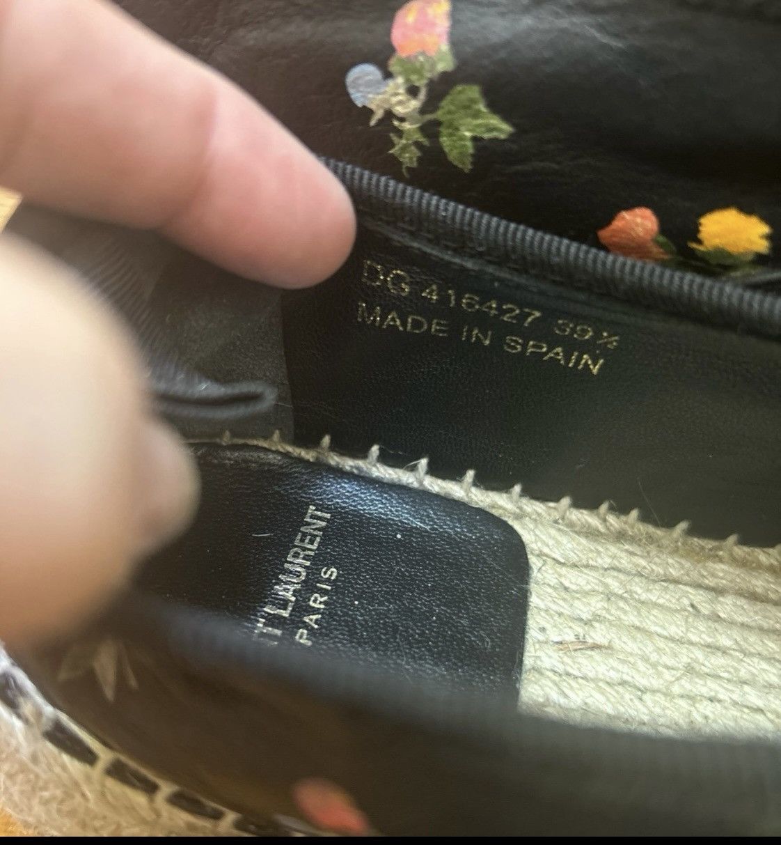 Yves Saint Laurent Saint Laurent Paris Floral Espadrille Lace-Up Flats Size US 9.5 / IT 39.5 - 4 Thumbnail