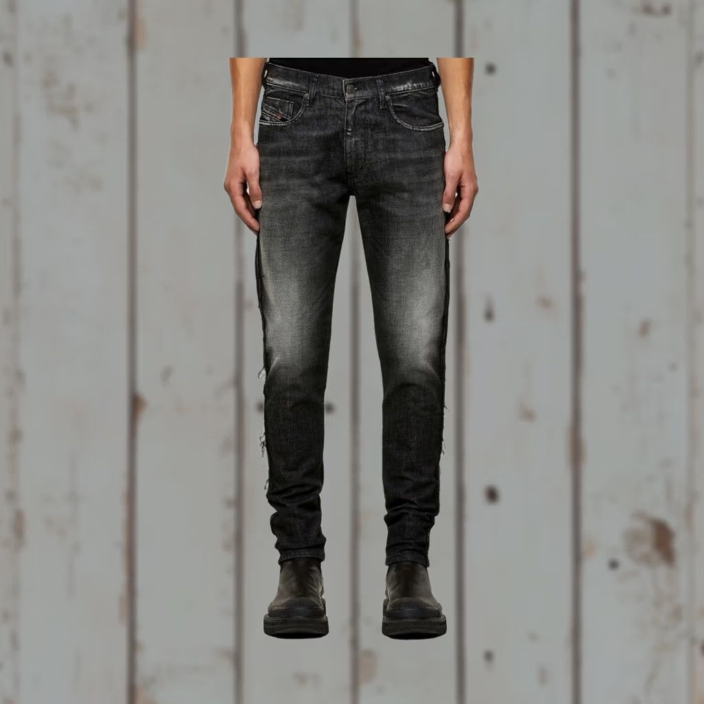 Diesel Diesel D-Strukt Slim 009HY Stretch Jeans Punk Opium Black W33/L34 Slim Mens Jeans Size US 33 - 1 Thumbnail