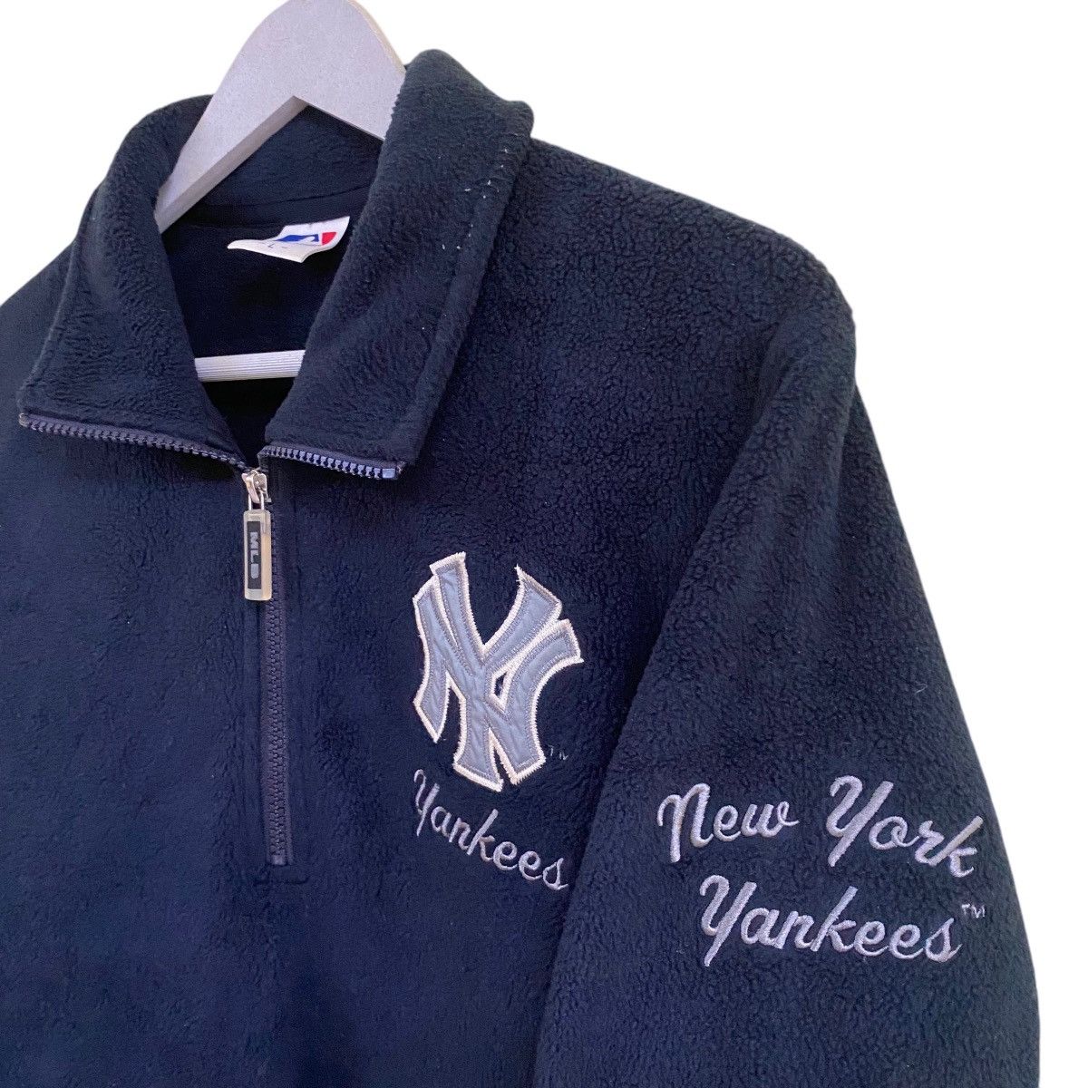 MLB × New York Yankees 💥MLB NY YANKEES FLEECE BIG LOGO HALFZIP SWEATER Size US L / EU 52-54 / 3 - 5 Thumbnail