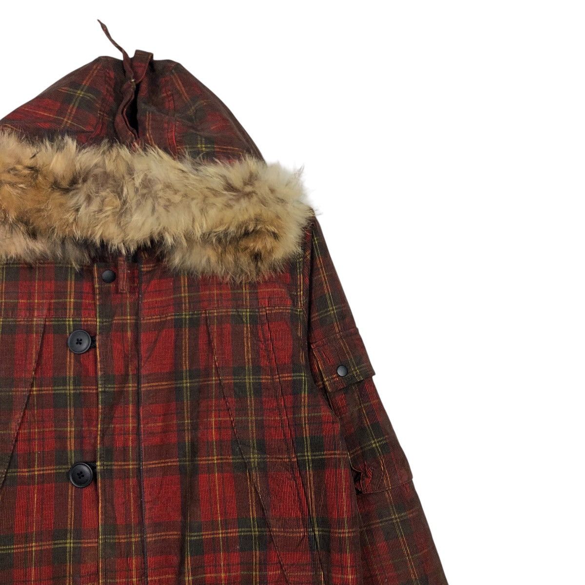 Japanese Brand 📌Vintage Biker Jacket Hiromichi Nalano Tartan Fur Hoodie Size US L / EU 52-54 / 3 - 7 Thumbnail