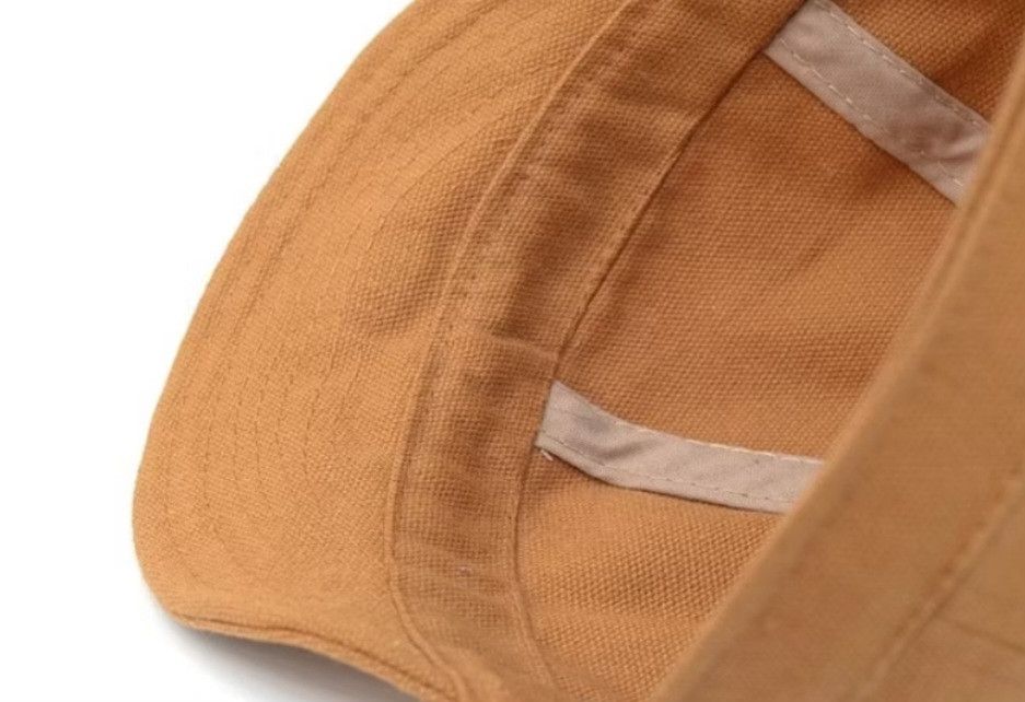 Japanese Brand 💥Khakis colour Japanese style harajuku short brim cap Size ONE SIZE - 3 Thumbnail