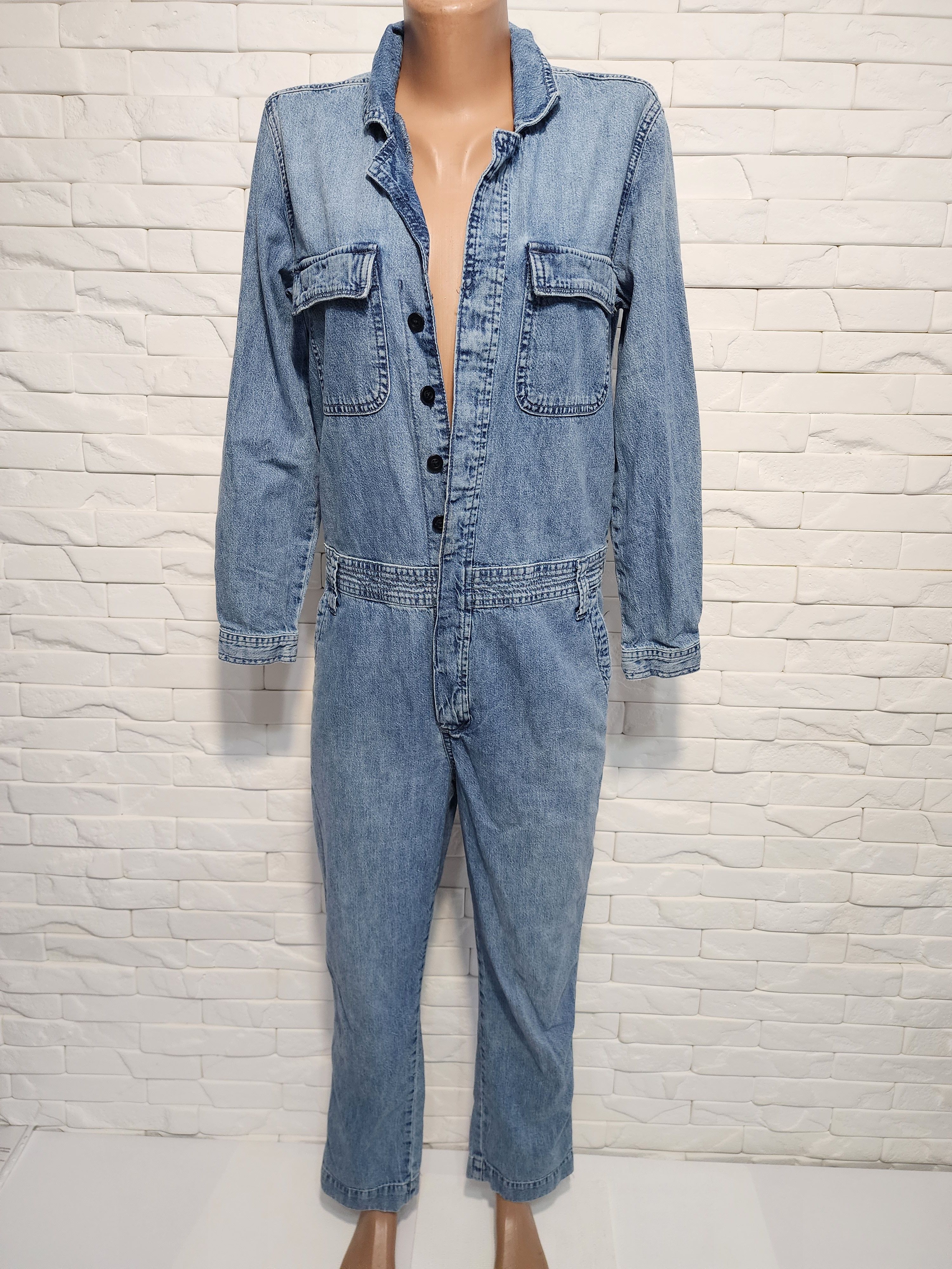 Other Women's blue jumpsuit made of wonderful denim. Size 34" / US 12 / IT 48 - 1 Thumbnail