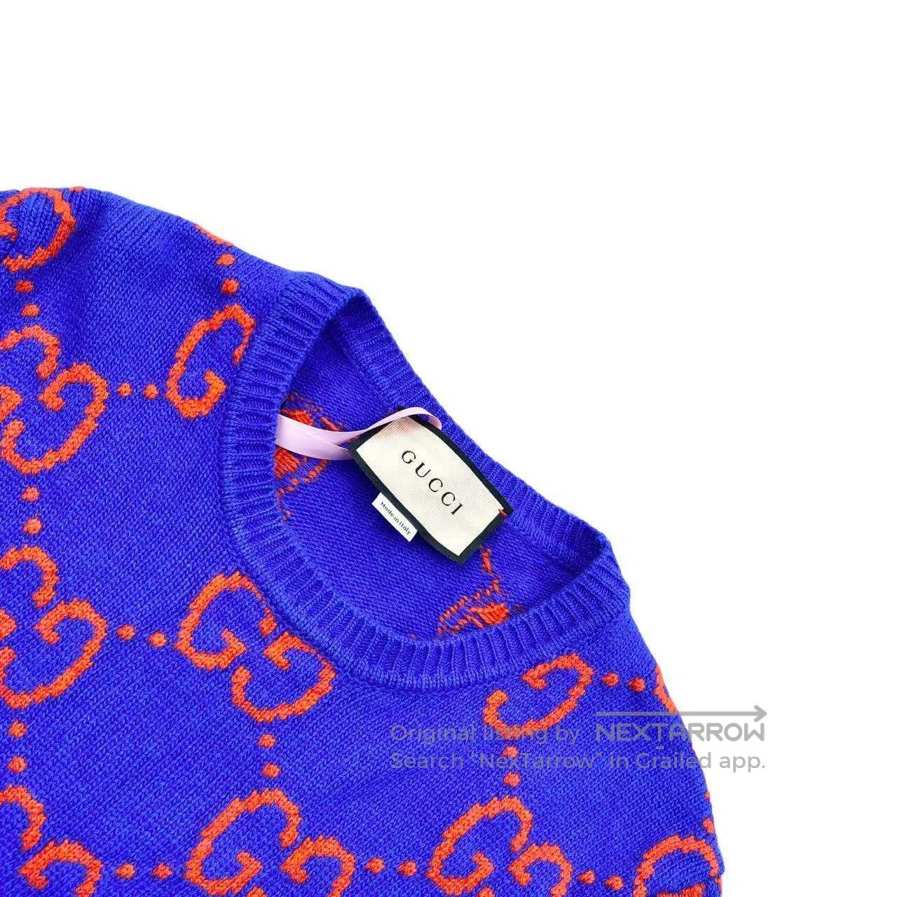Gucci Guicci Double G full print color-blocking sweater| Size XS / US 0-2 / IT 36-38 - 3 Thumbnail