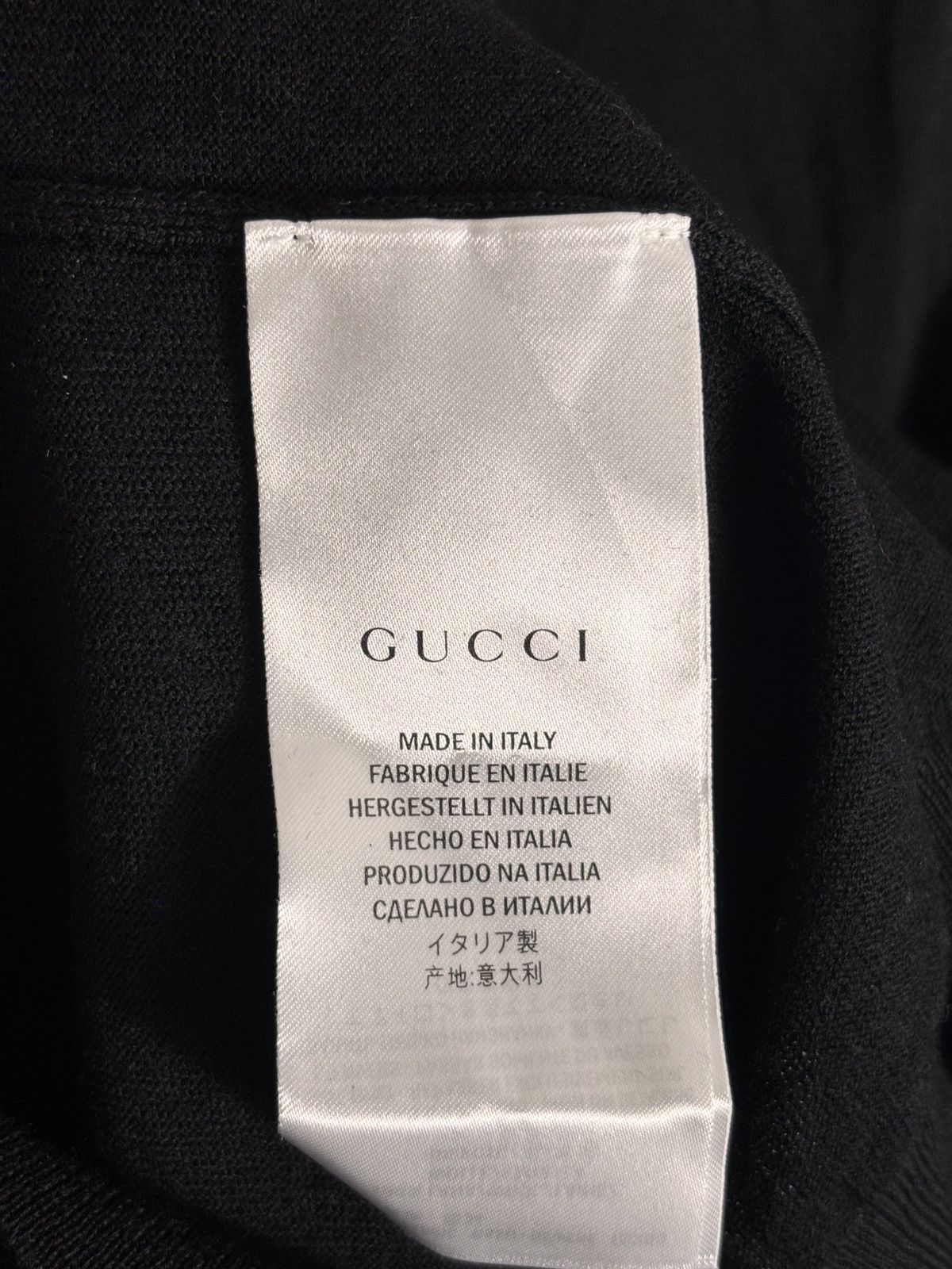 Gucci Gucci Black Short Sleeve Knit Top Size L / US 10 / IT 46 - 3 Thumbnail