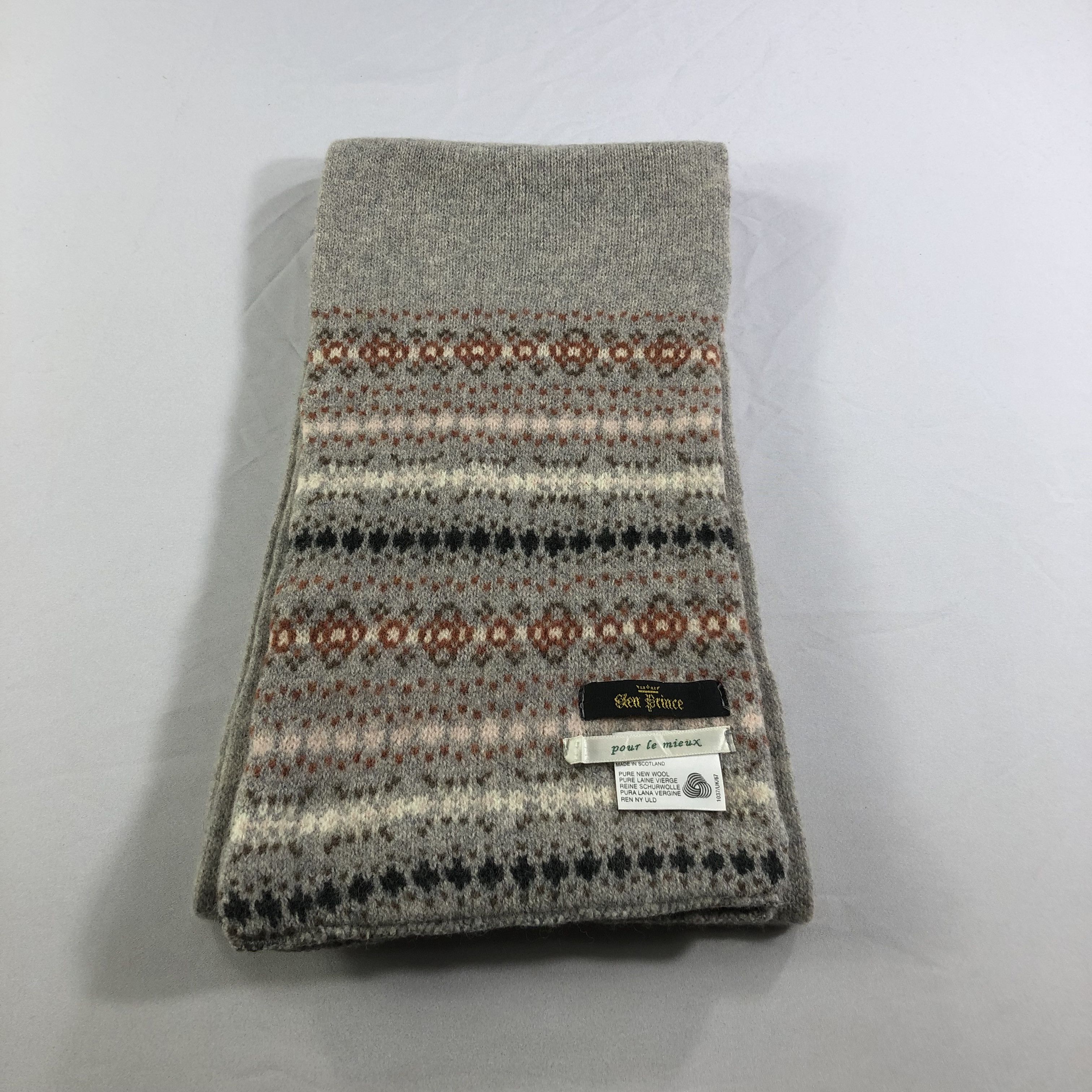 Vintage Glen Prince Native Design Wool Scarf Muffler V1532 Size ONE SIZE - 2 Thumbnail