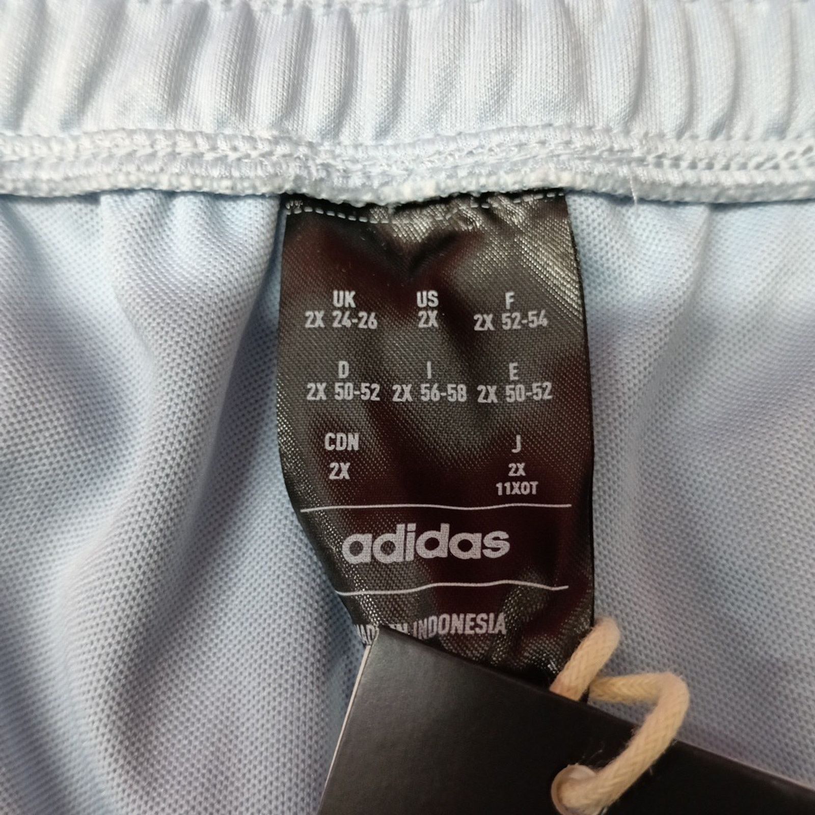 Adidas Adidas Pacer High Shorts Women's 2X Blue Plus Size Pull On Size 40" / US 18 - 2 Thumbnail