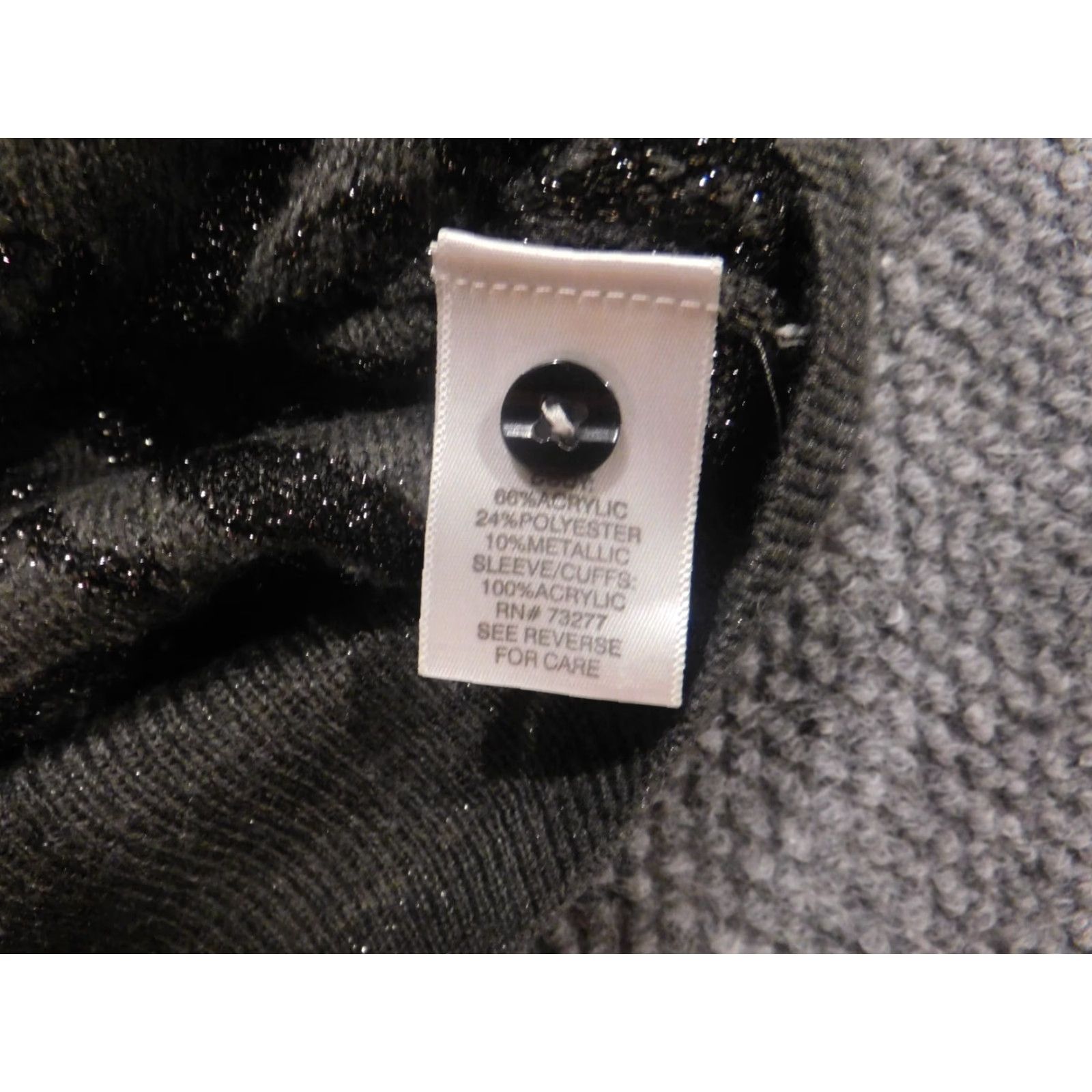 Vintage Simply Vera Vera Wang Womens Sweater Cardigan Gray Medium Knit Cable-Knit Button Raglan Sleeve Crew Neck Pullover Size M / US 6-8 / IT 42-44 - 7 Thumbnail