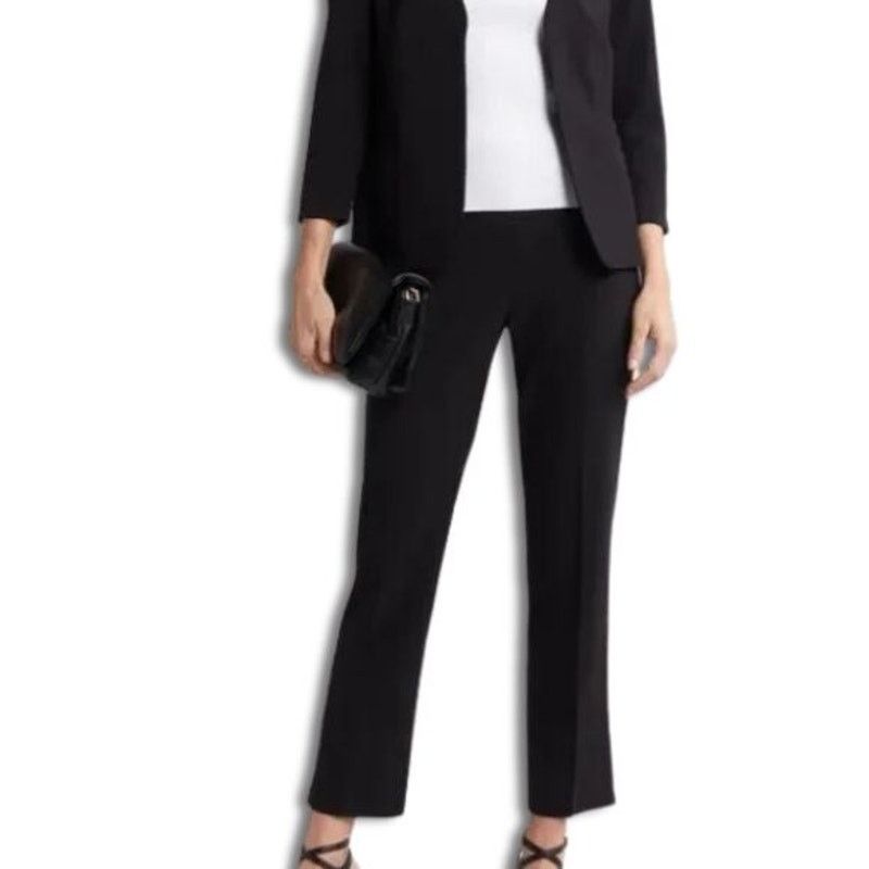 Other Open Edit Straight Leg Pants High Rise Side Slit Black 2X Size 40" / US 18 - 1 Thumbnail