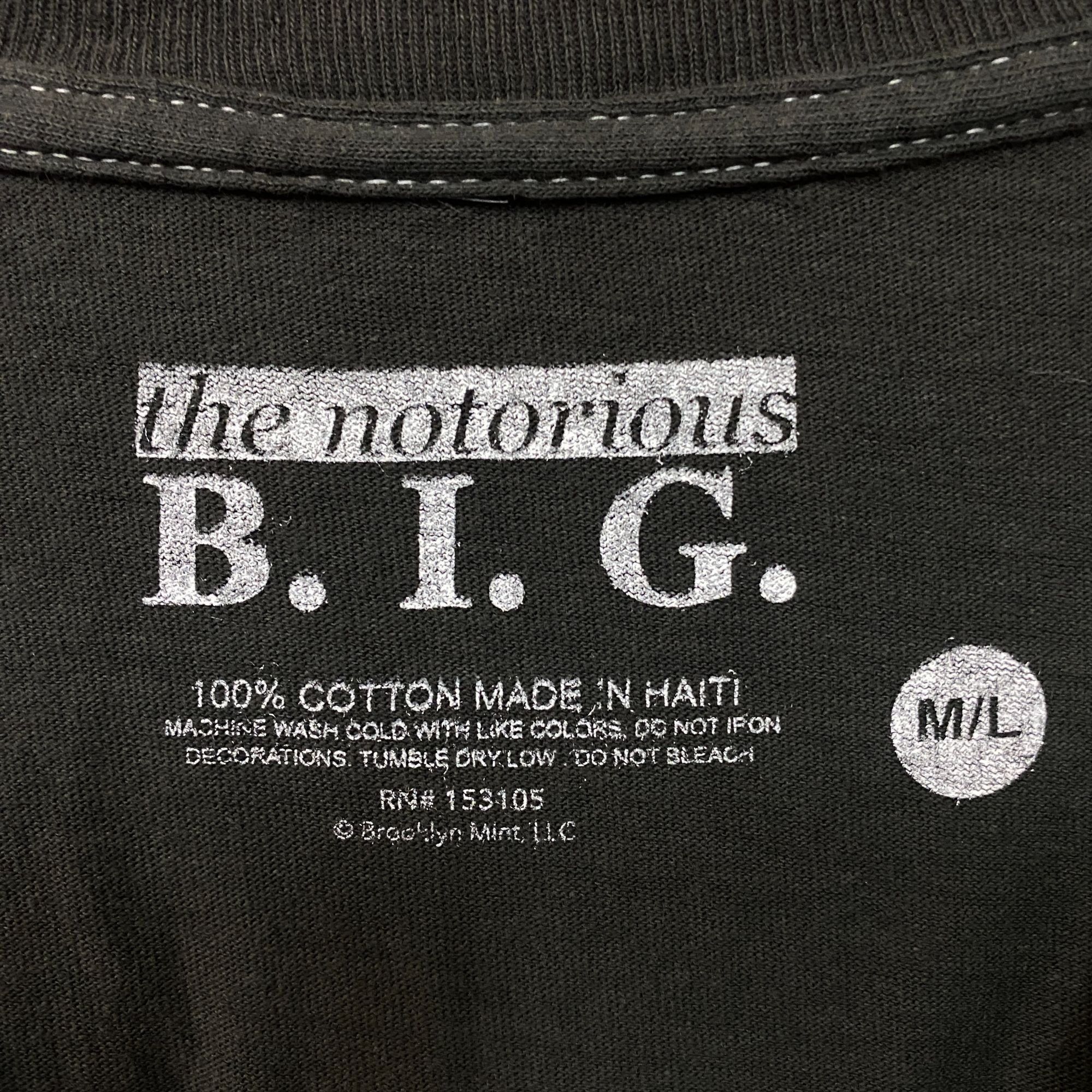 Rap Tees The Notorious B.I.G. Biggie Smalls Graphic T-Shirt M/L Size US L / EU 52-54 / 3 - 4 Thumbnail
