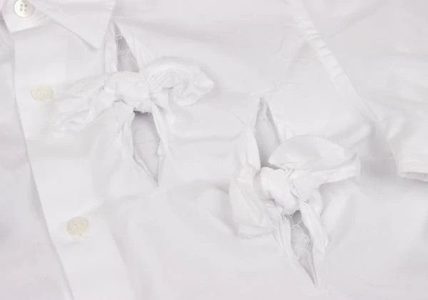 Comme des Garcons Comme Des Garcons White Vintage Cutout Bow Shirt Size M / US 6-8 / IT 42-44 - 7 Thumbnail