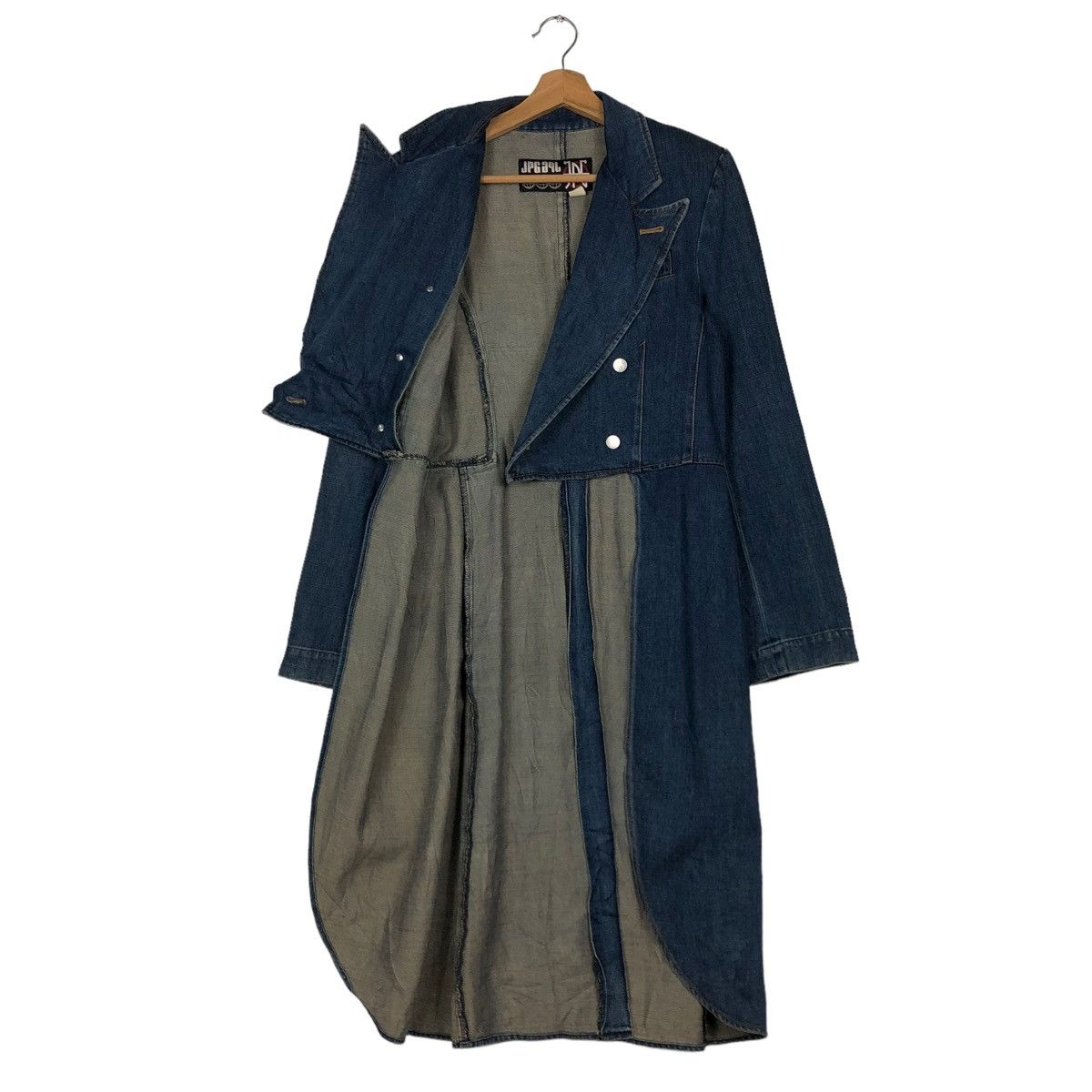 Jean Paul Gaultier 🔥VINTAGE JEAN PAUL GAULTIER LONG DENIM JACKET Size S / US 4 / IT 40 - 1 Thumbnail