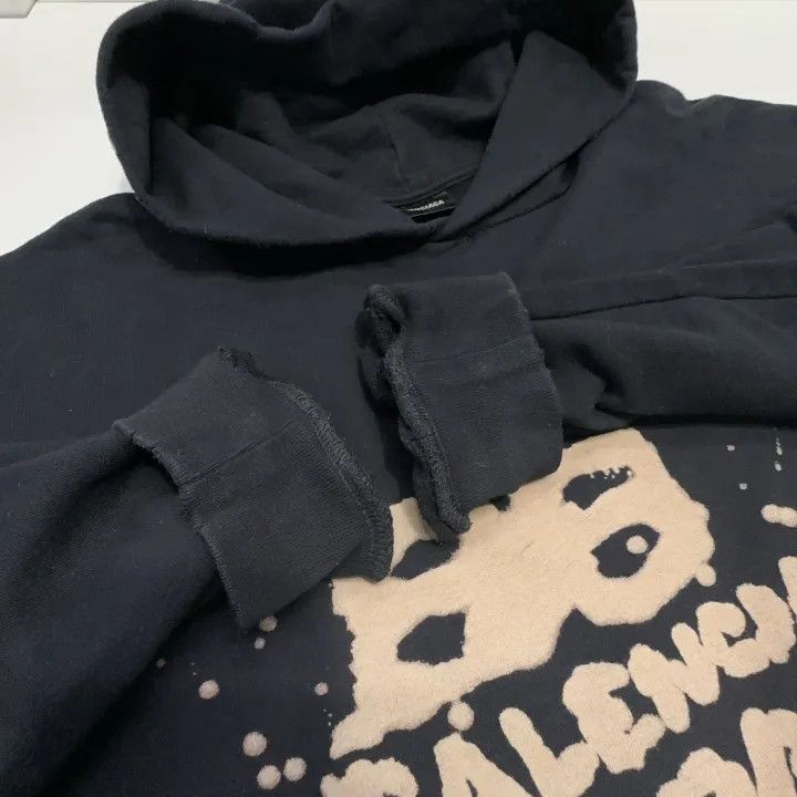 Balenciaga Balenciaga Black Logo Hoodie for Men 0079-2507 Size US XS / EU 42 / 0 - 8 Thumbnail