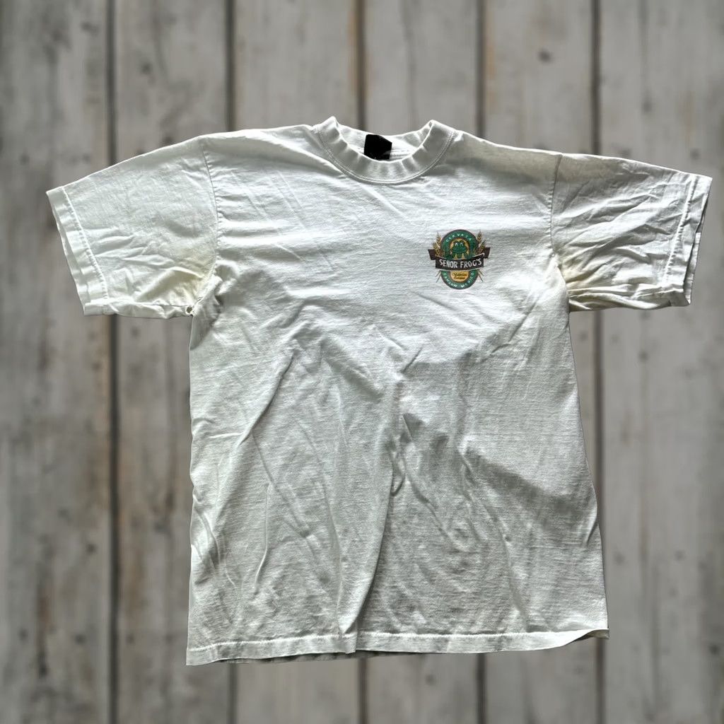 Vintage Senor Frog'S Shirt Mens XL White Cancun Mexico Cerveza Graphic Tee Bar Souvenir Size US XL / EU 56 / 4 - 1 Thumbnail