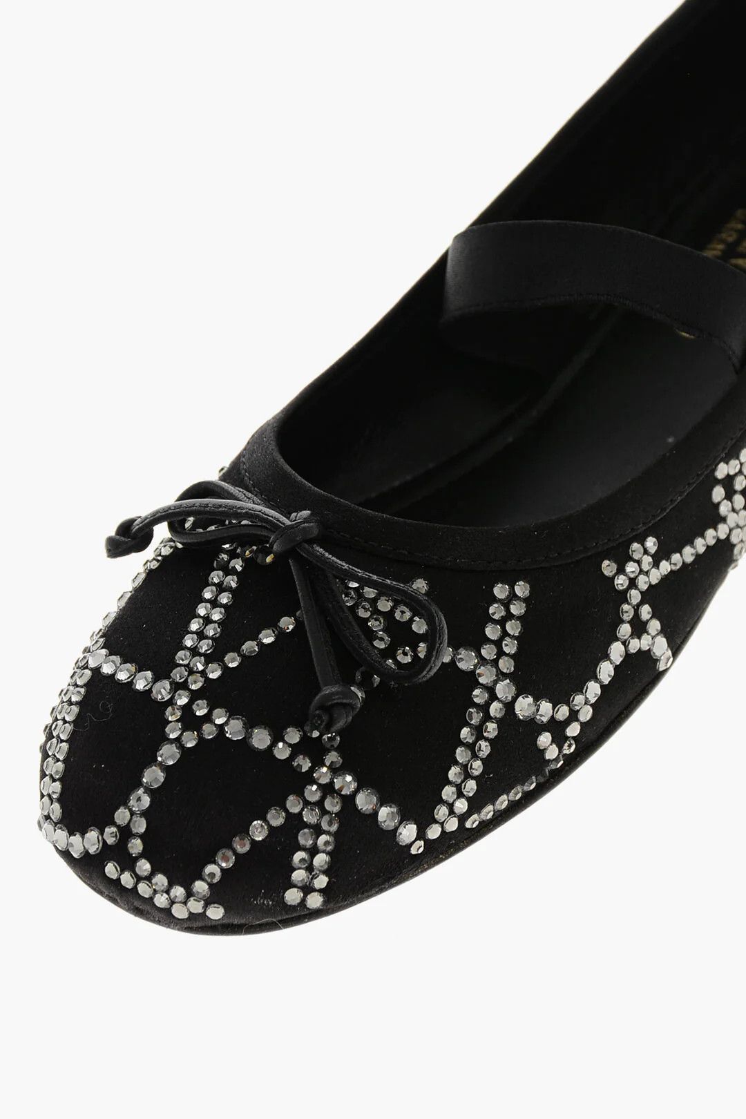 Valentino og1mm0426 Silk Ballerinas Flats in Black Size US 6 / IT 36 - 2 Thumbnail