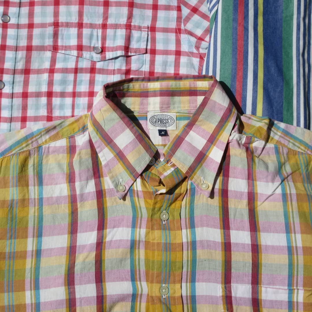 J. Press Vintage J Press Ivy League Short Sleeve Shirt Madrass Size US M / EU 48-50 / 2 - 2 Thumbnail