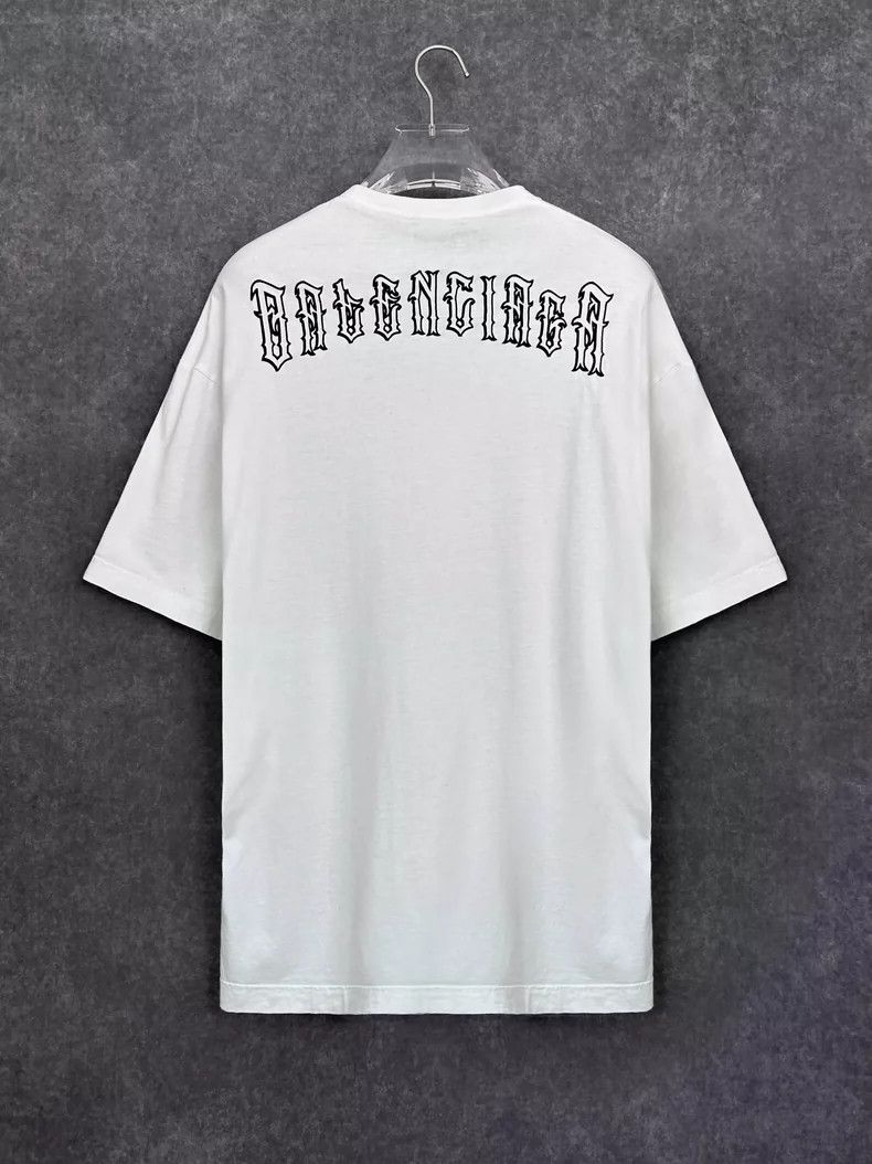 Balenciaga Balenciaga Back logo Sanskrit printing casual short sleeve Size US S / EU 44-46 / 1 - 1 Thumbnail