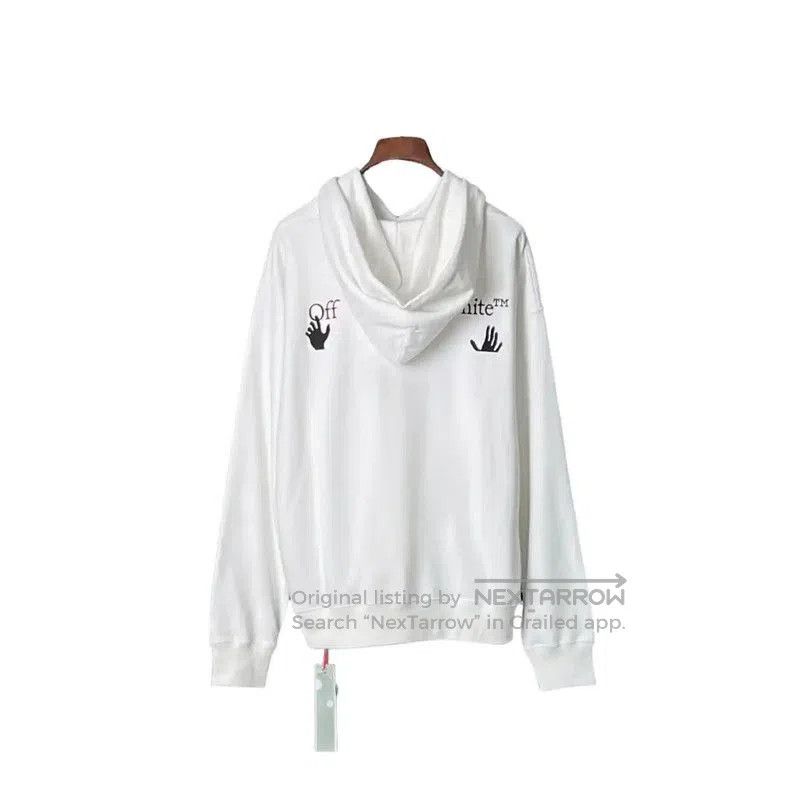 Off-White Off-White White Cotton Men's Hoodie . Size US L / EU 52-54 / 3 - 2 Thumbnail