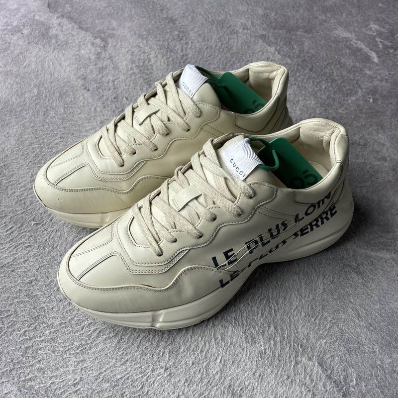 Gucci Gucci Rhyton Anchor Print Fashion Sneakers for Men 0079 Size US 8 / EU 41 - 1 Thumbnail