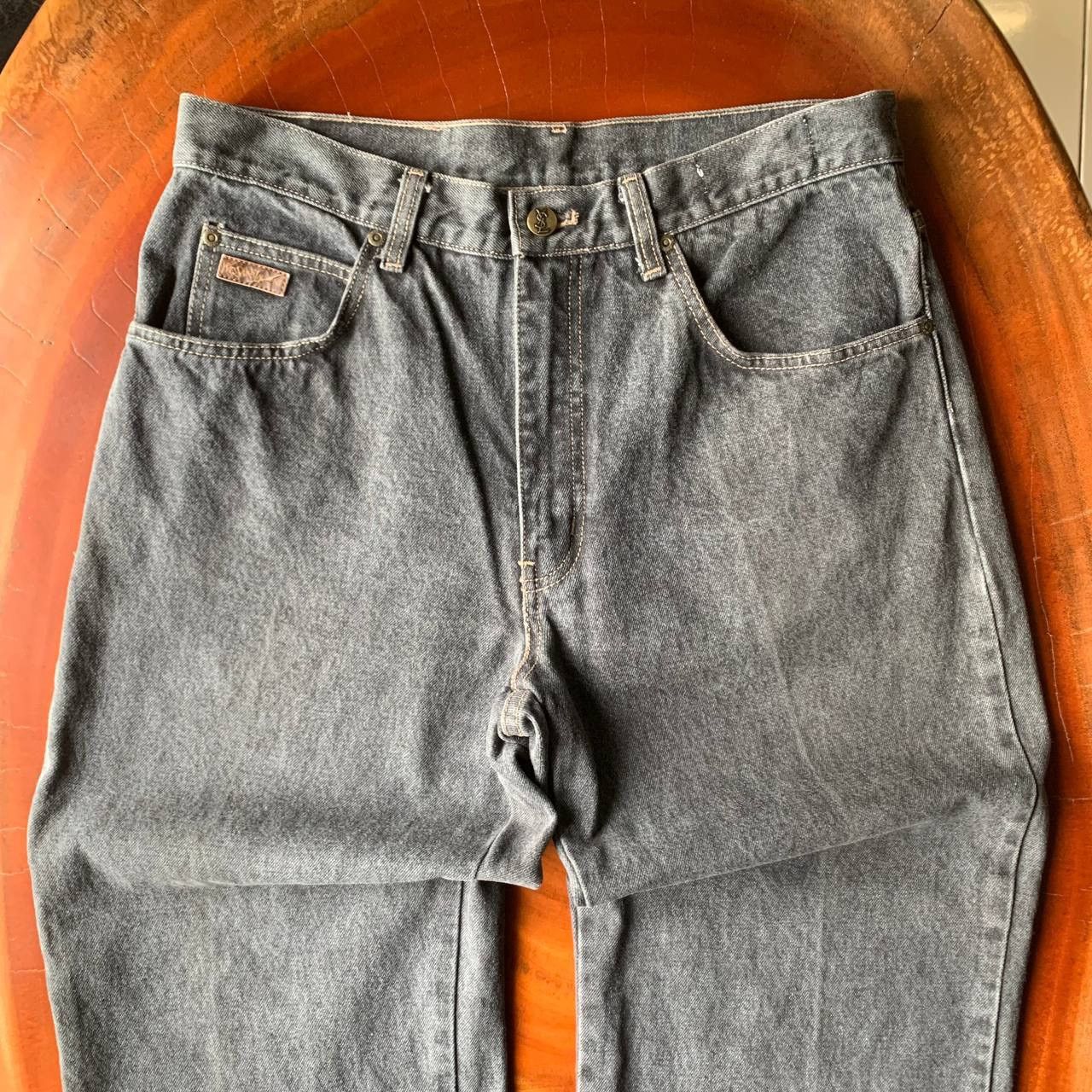 Yves Saint Laurent Vintage Yves Saint Laurent YSL Dark Grey Denim Jeans Pants Size US 32 / EU 48 - 3 Thumbnail